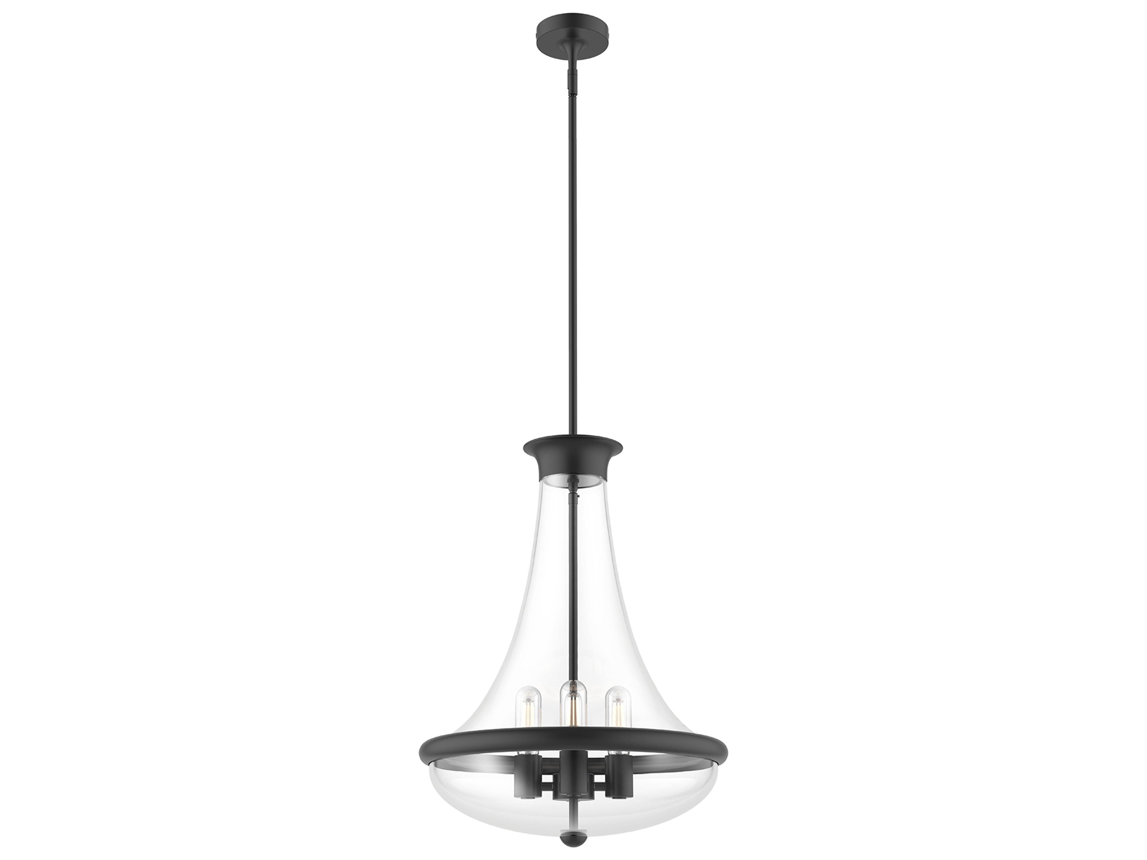 Marcel 4-Light Pendant Fixture in Matte Black