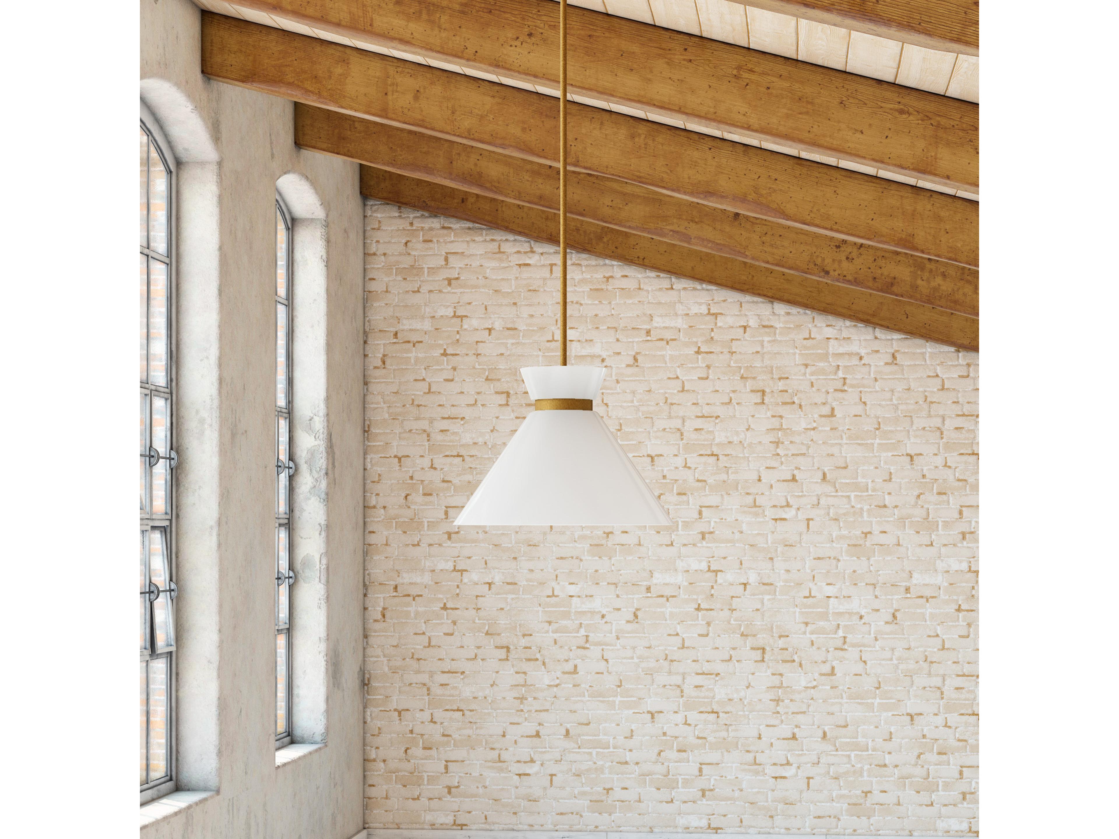 Alora Mood Halston 1-Light Brushed Gold Mini Pendant
