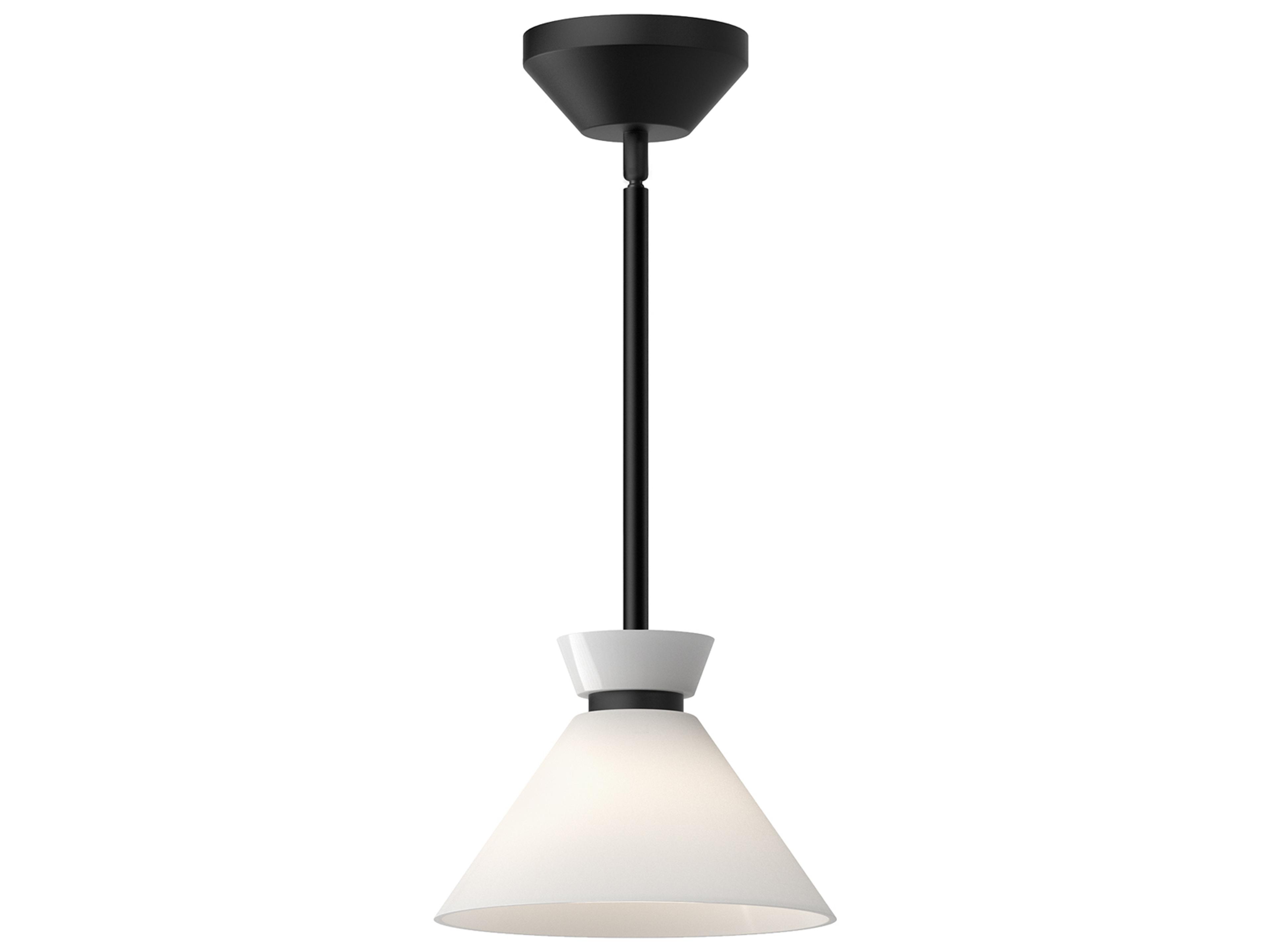 Halston Pendant Light in Matte Black and Gold