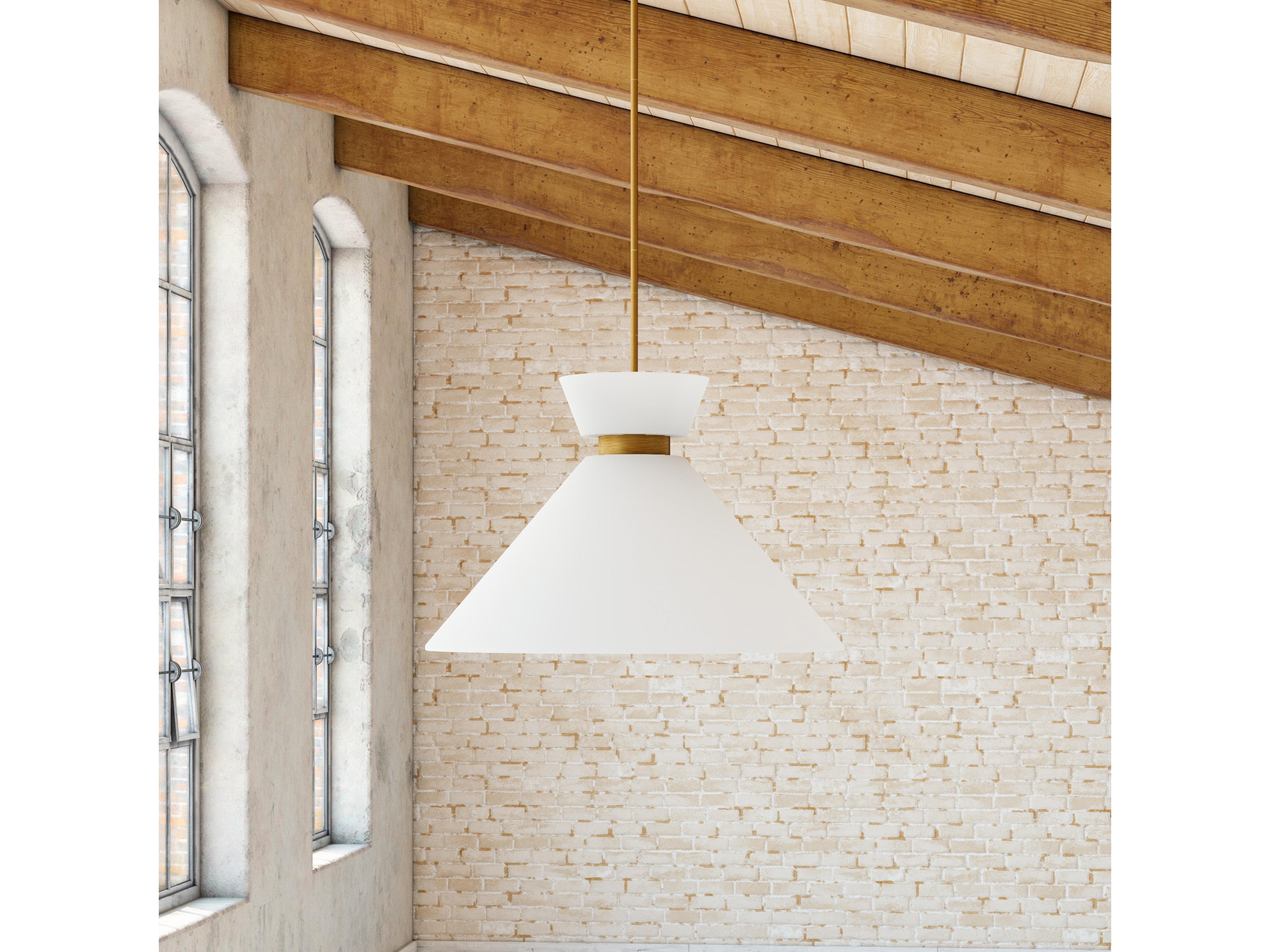 Alora Mood Halston 1-Light Brushed Gold Pendant