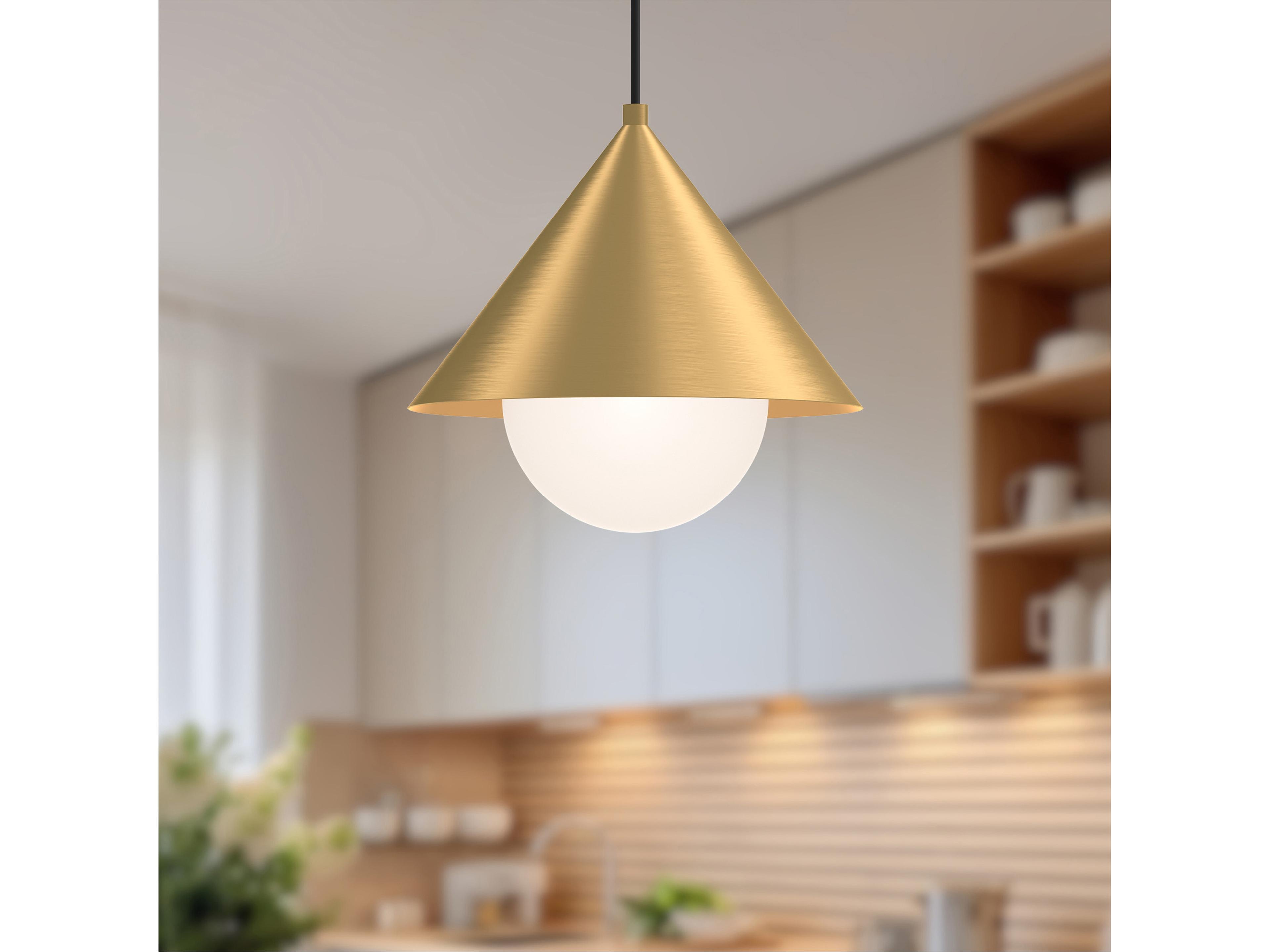Alora Mood Remy 1-Light Brushed Gold Globe Pendant