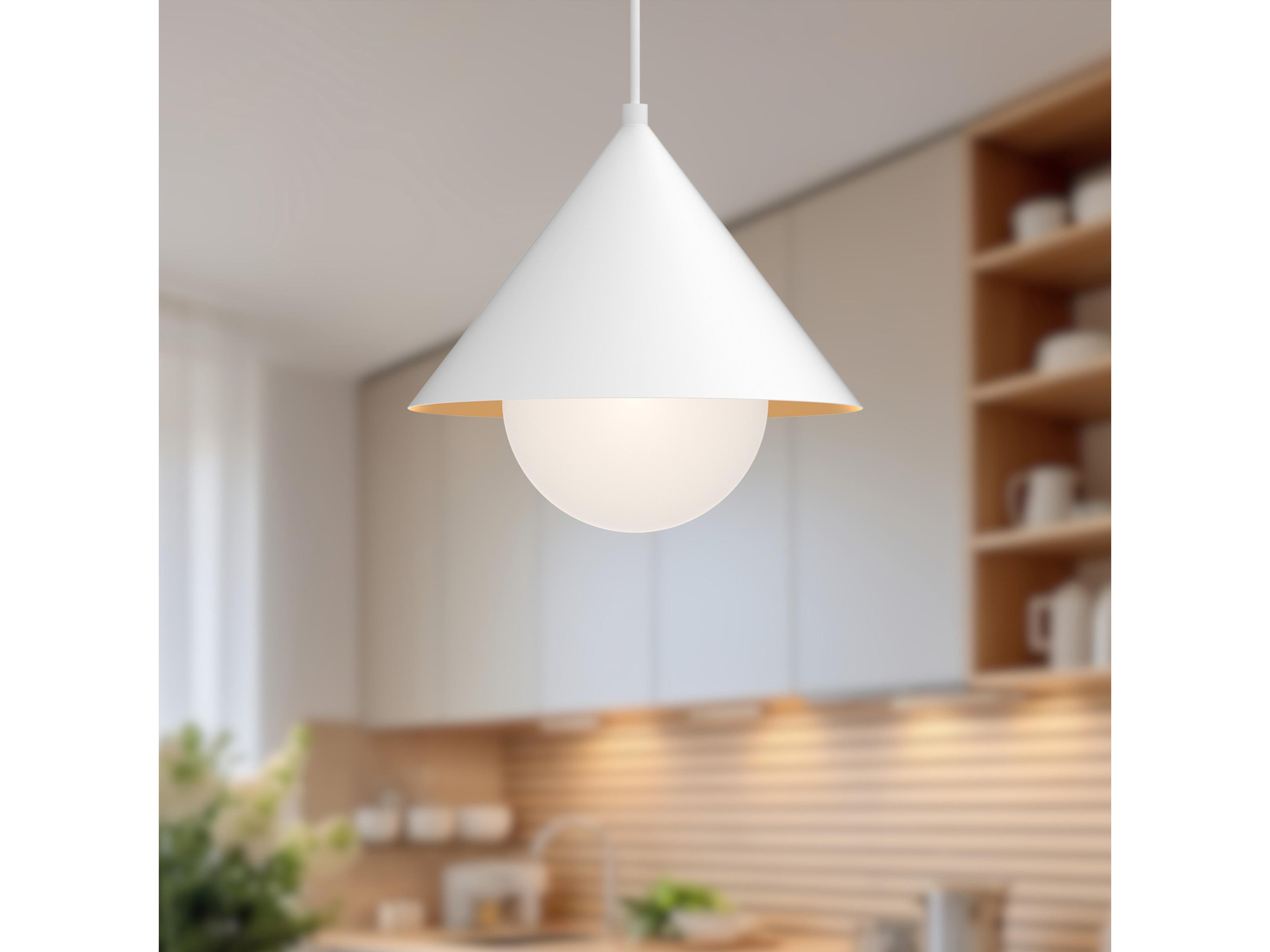 Alora Mood Remy 1-Light White Globe Pendant