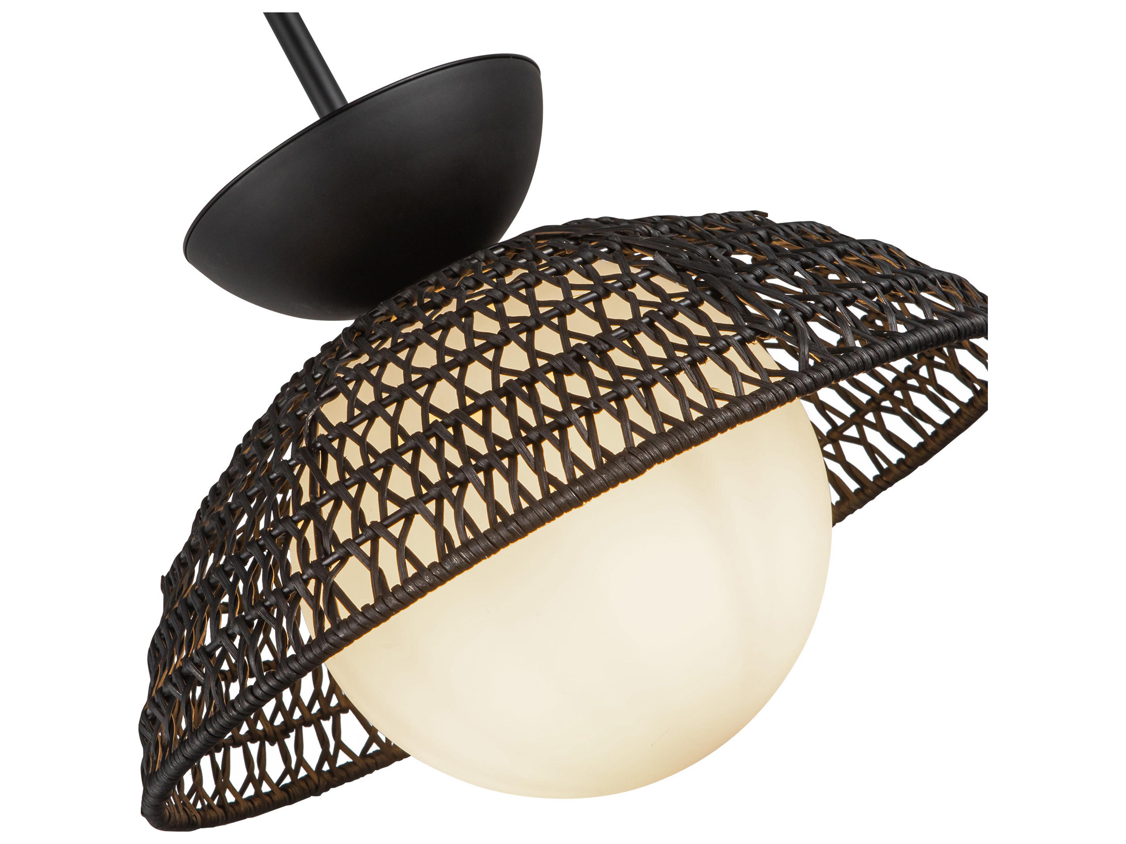 Alora Mood Perth 1-Light Matte Black Dome Pendant
