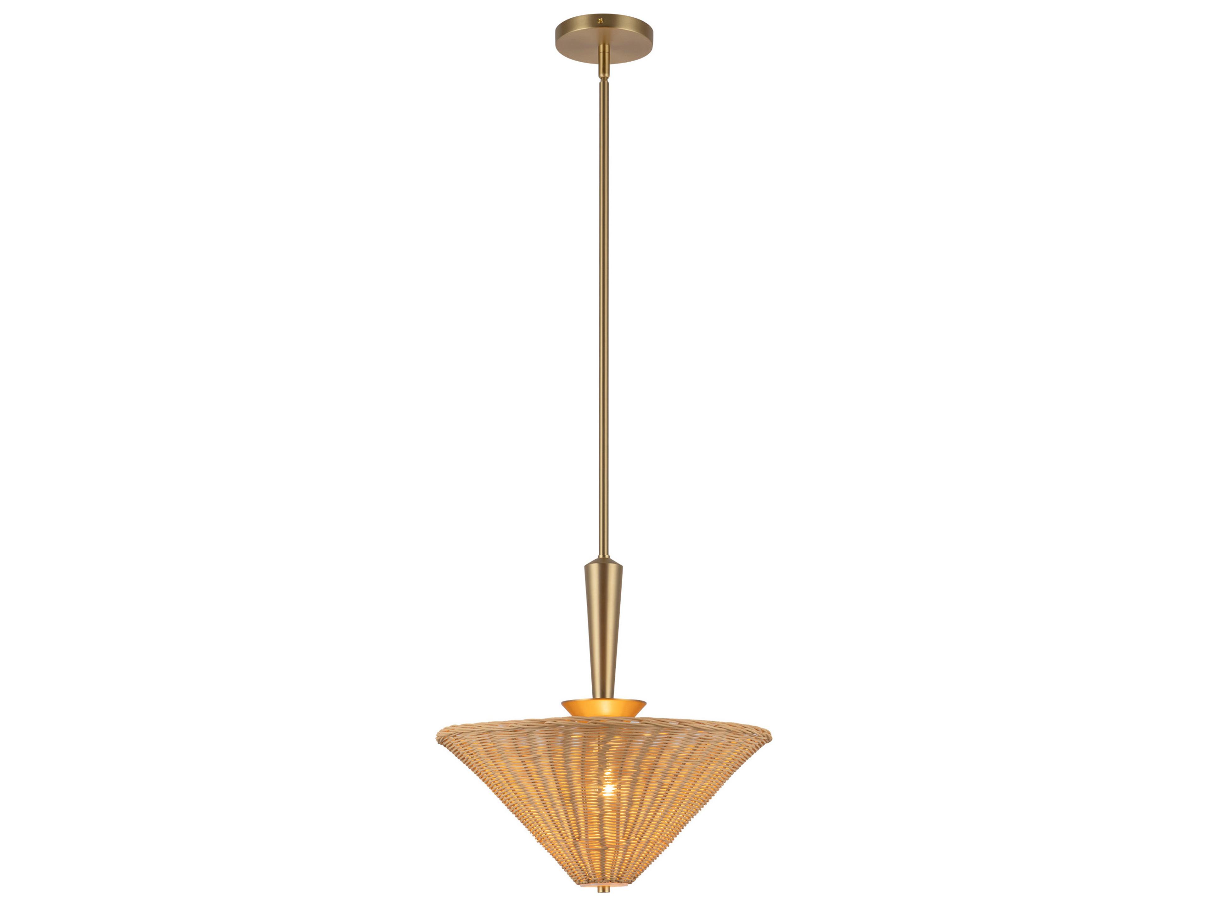 Alora Mood Bridgette 1-Light Brushed Gold Pendant