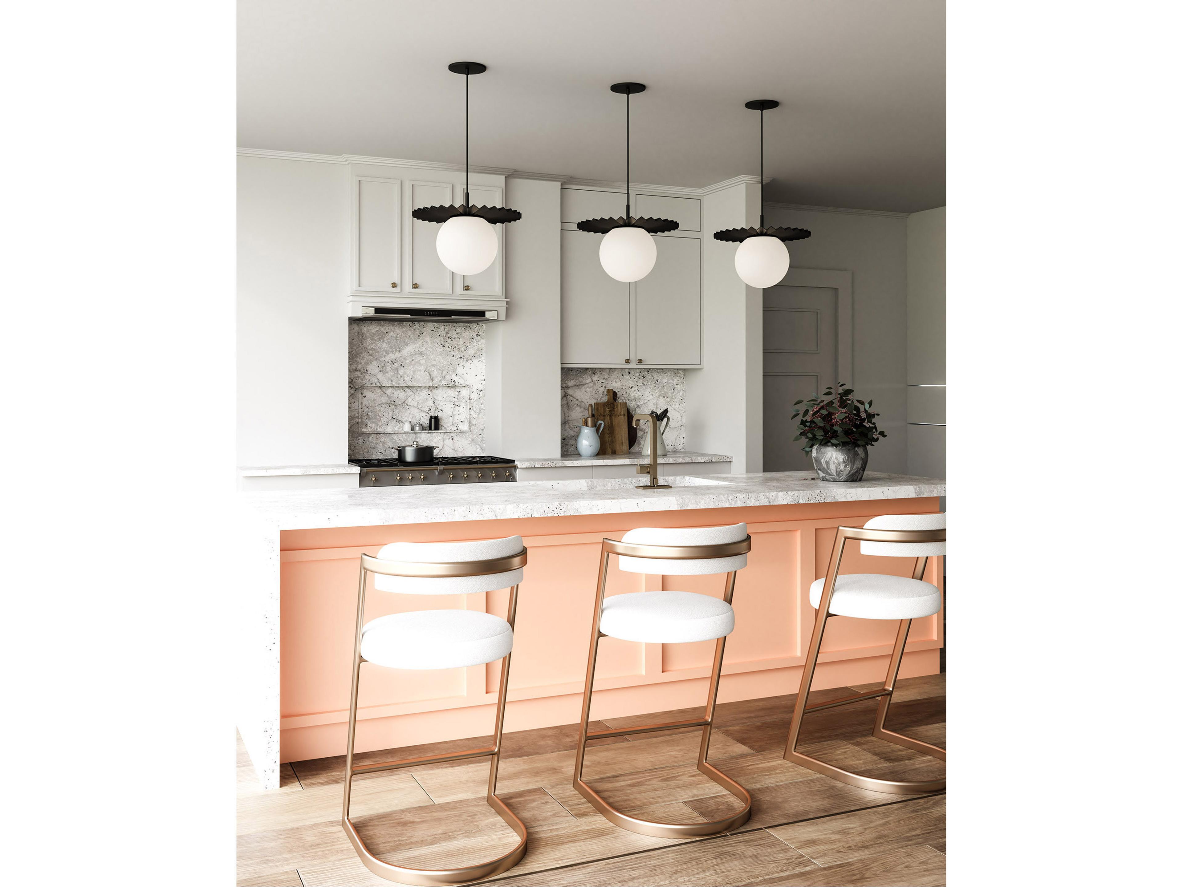 Alora Mood Plume 1-Light Matte Black Globe Pendant