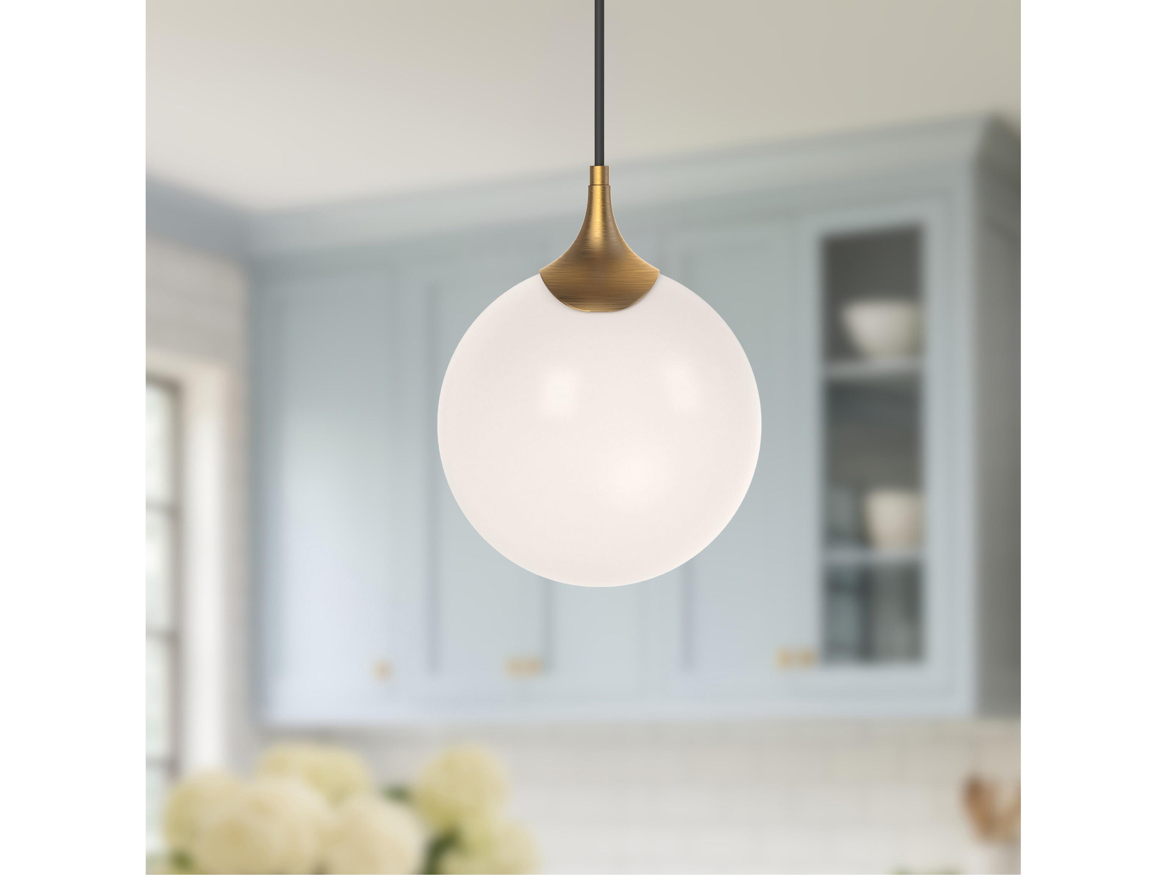 Alora Mood Nouveau 1-Light Aged Gold Globe Mini Pendant
