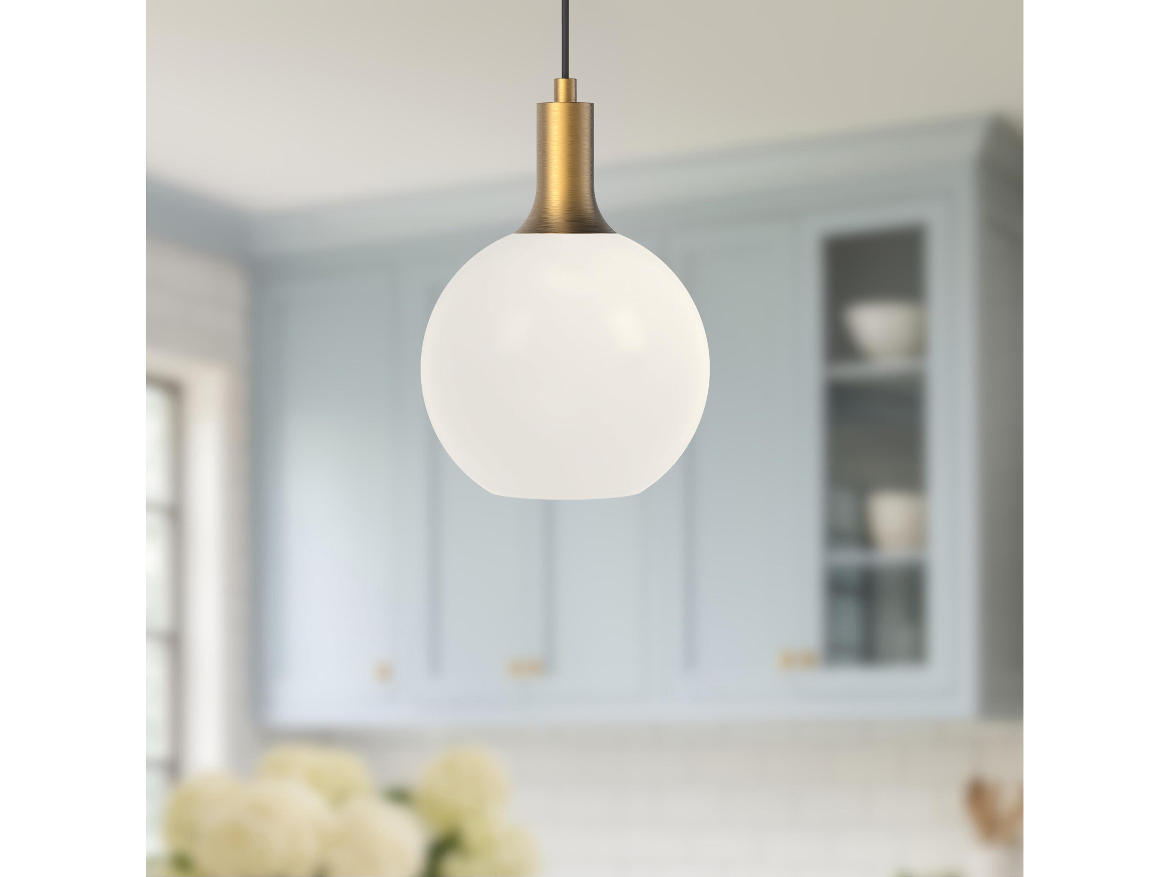 Alora Mood Castilla 1-Light Aged Gold Globe Mini Pendant