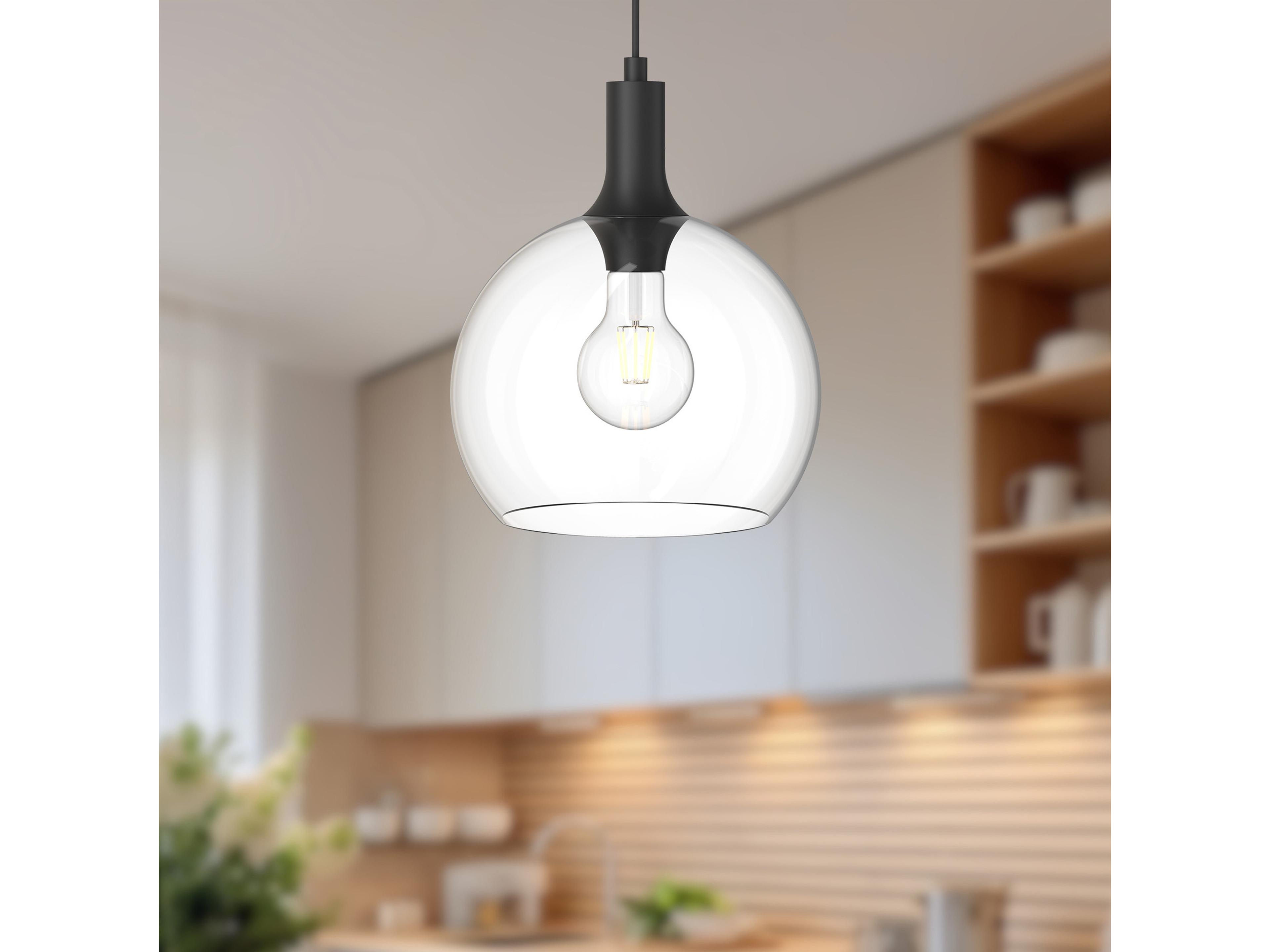 Alora Mood Castilla 1-Light Matte Black Globe Mini Pendant
