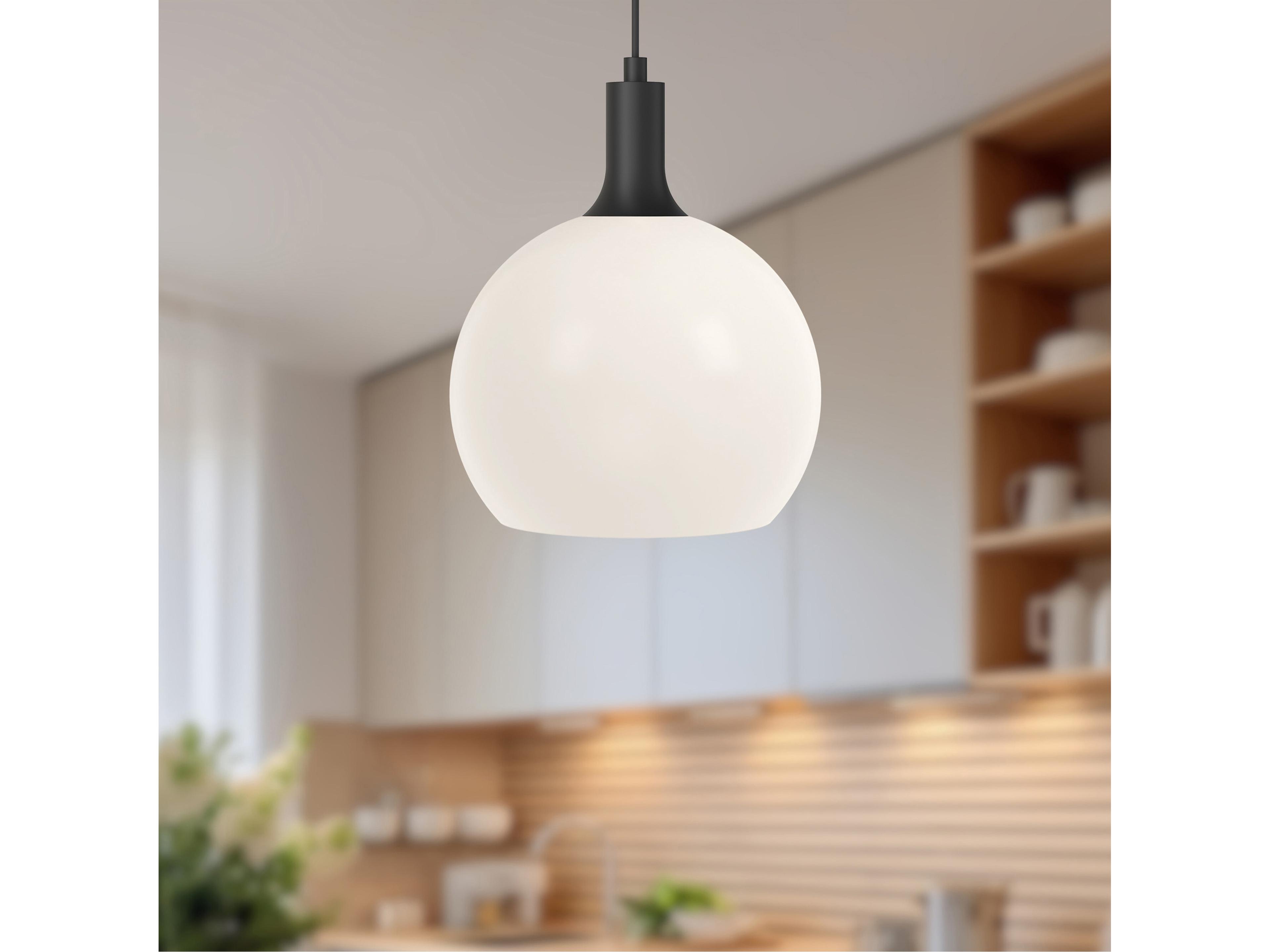 Alora Mood Castilla 1-Light Matte Black Globe Mini Pendant