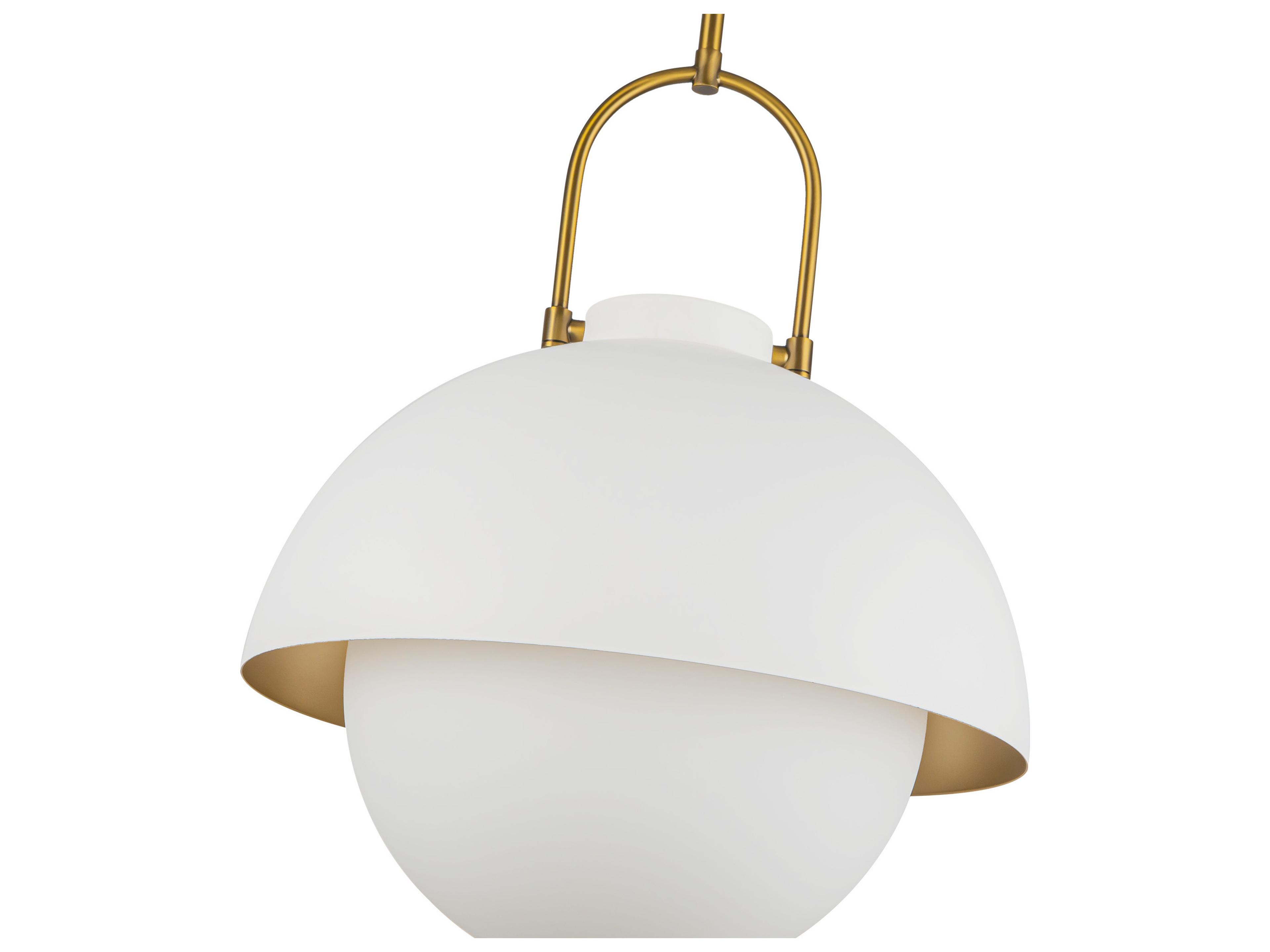 Alora Mood Harper 1-Light White Dome Pendant
