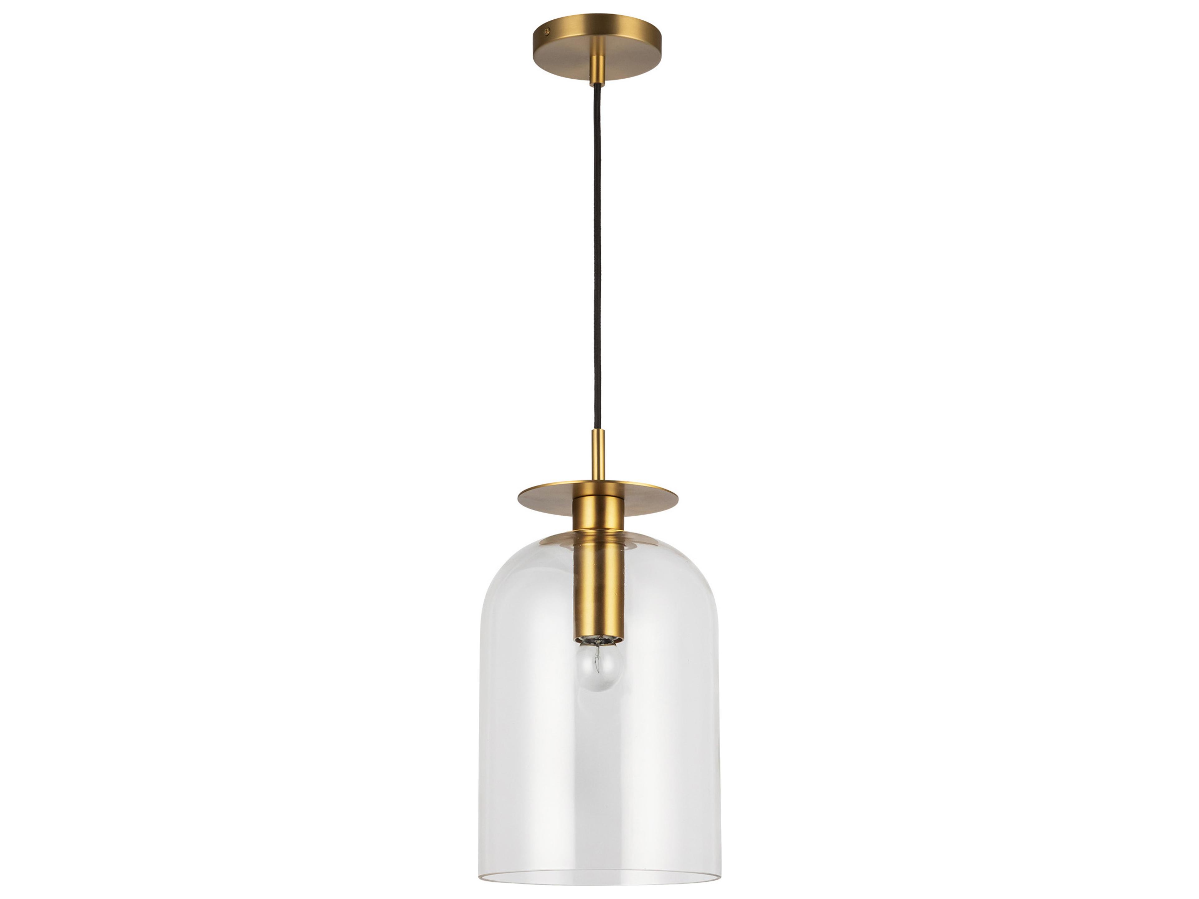 Alora Mood Sylvia 1-Light Brushed Gold Mini Pendant