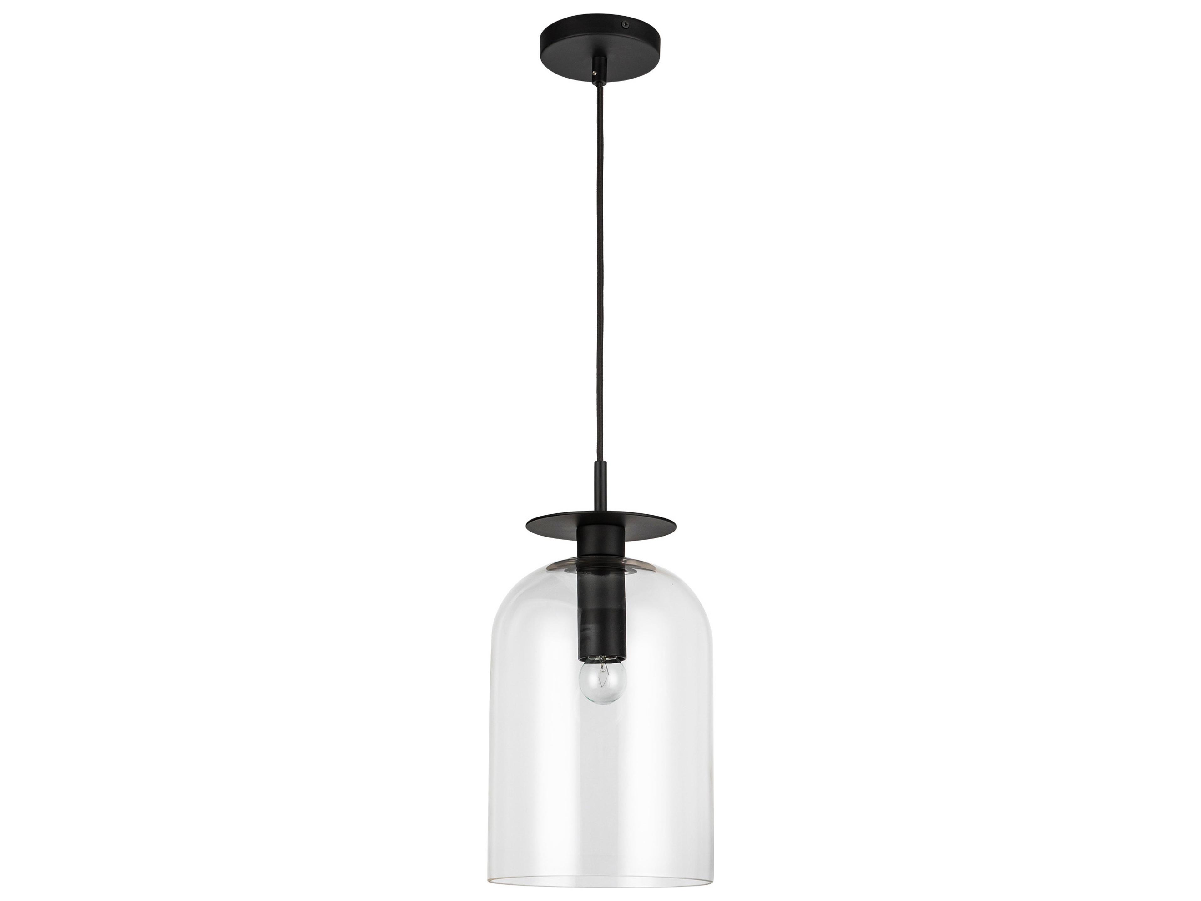Alora Mood Sylvia 1-Light Matte Black Mini Pendant