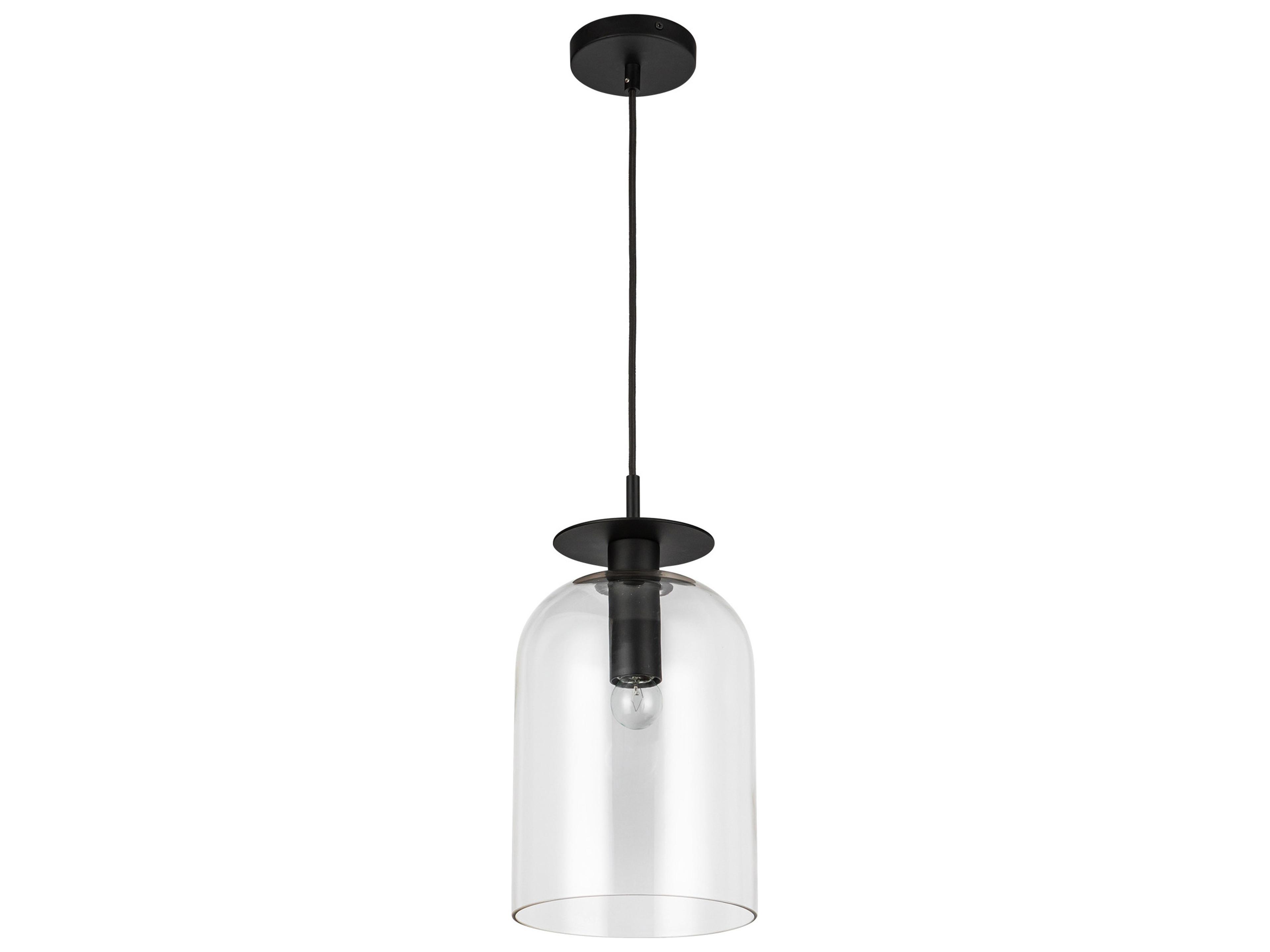 Alora Mood Sylvia 1-Light Matte Black Mini Pendant