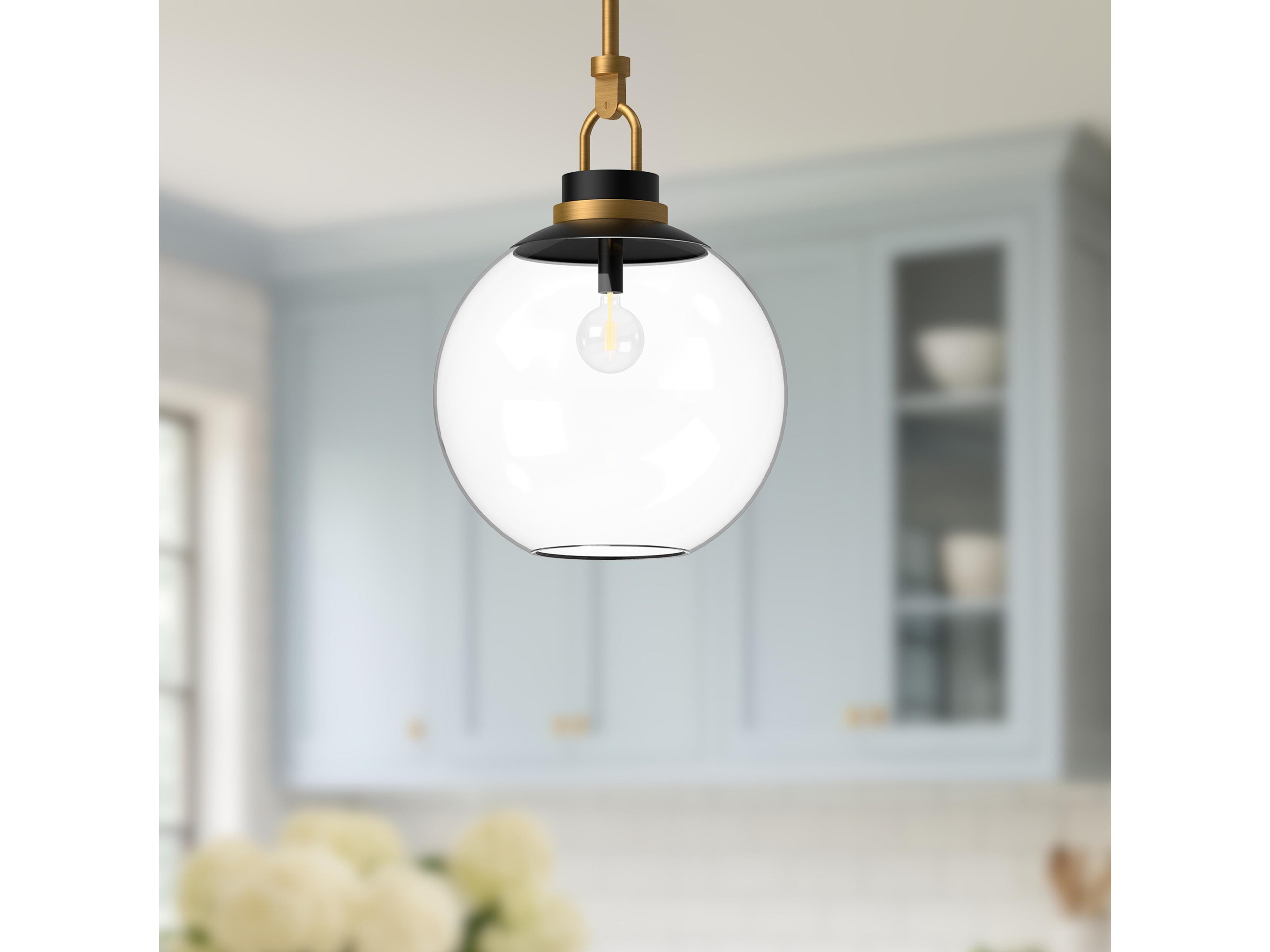 Alora Mood Copperfield 1-Light Aged Gold Globe Pendant