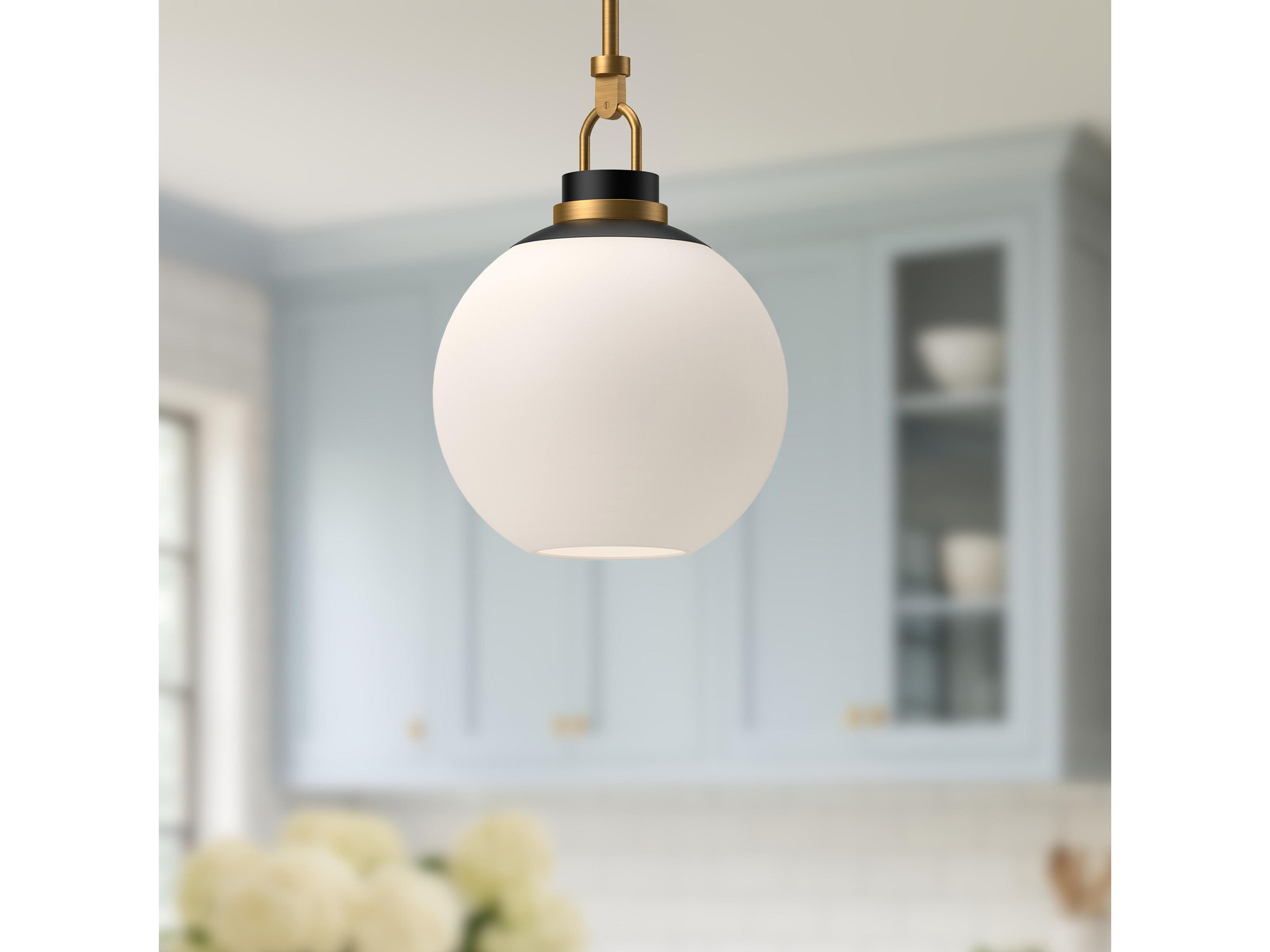 Alora Mood Copperfield 1-Light Aged Gold Globe Pendant