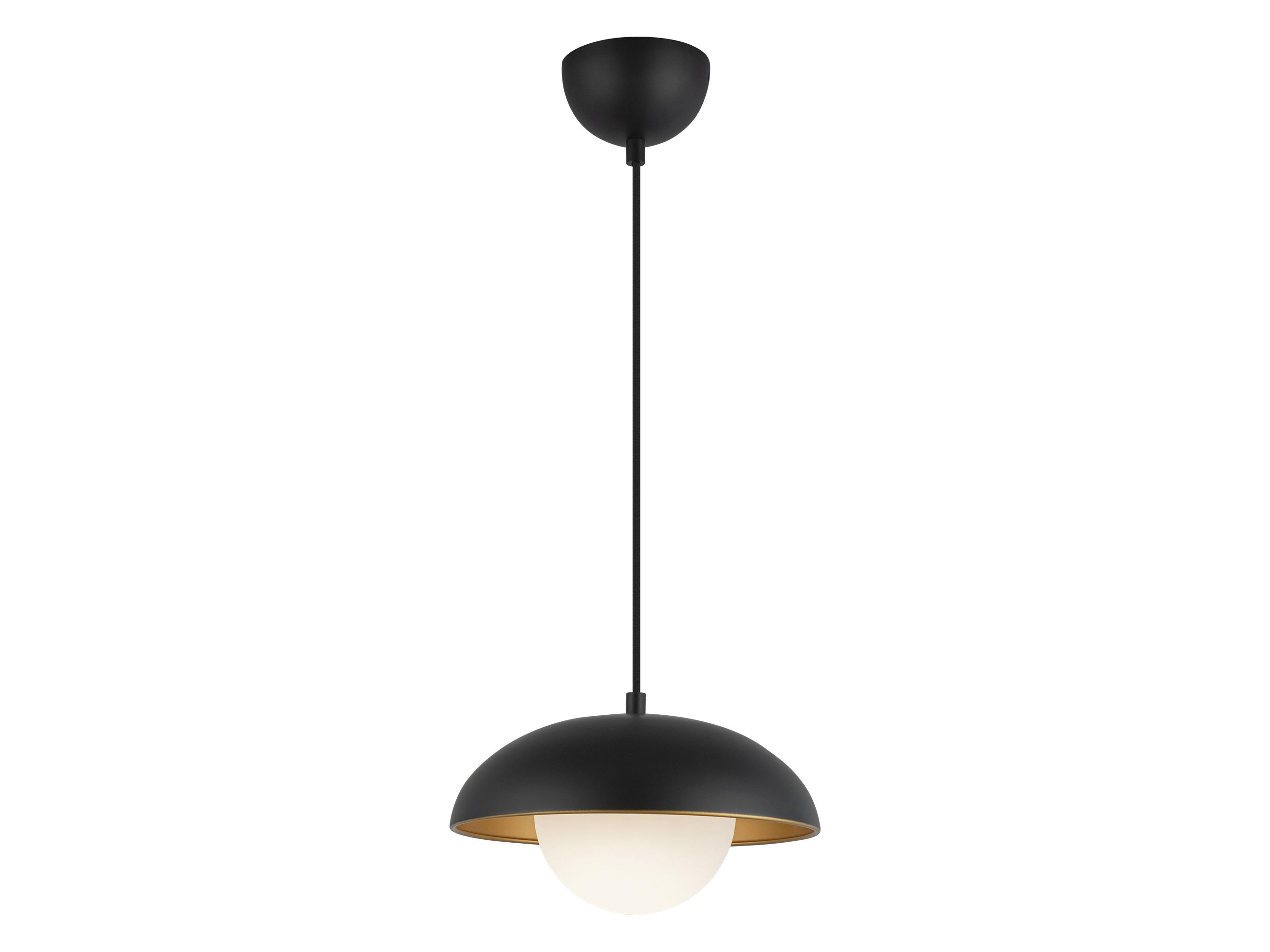 Alora Mood Rubio 1-Light Matte Black Globe Mini Pendant