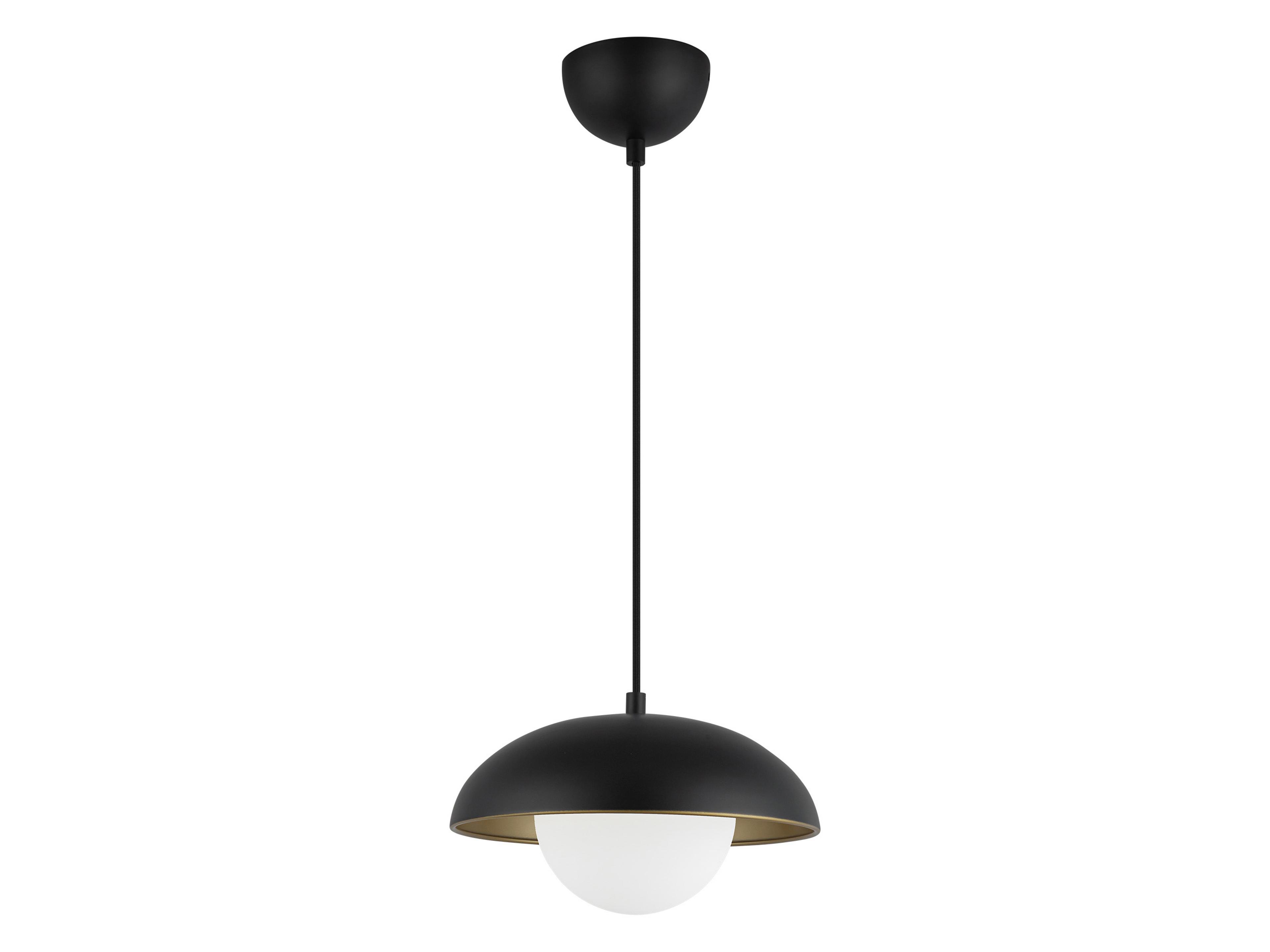 Alora Mood Rubio 1-Light Matte Black Globe Mini Pendant