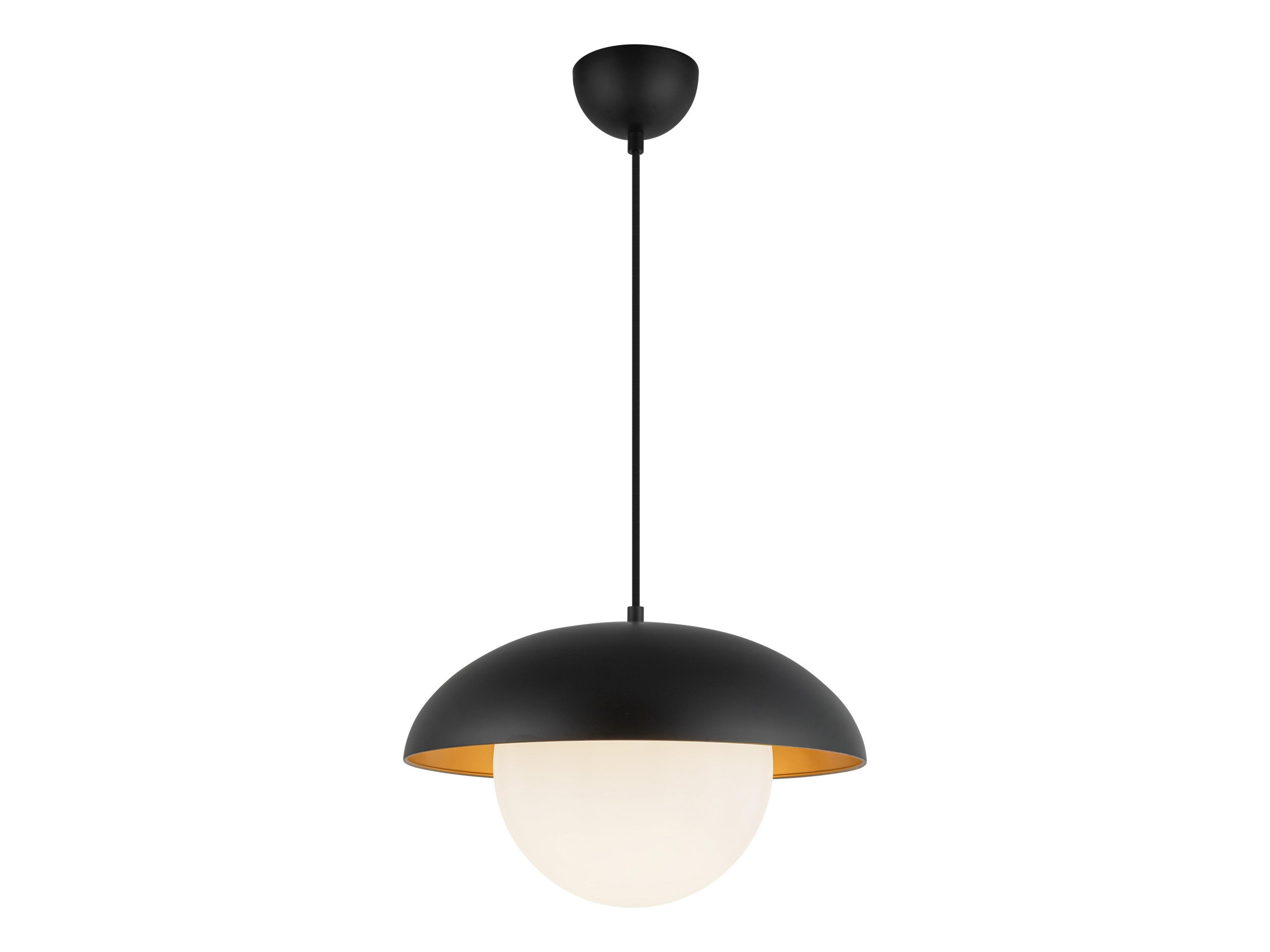 Alora Mood Rubio 1-Light Matte Black Globe Pendant