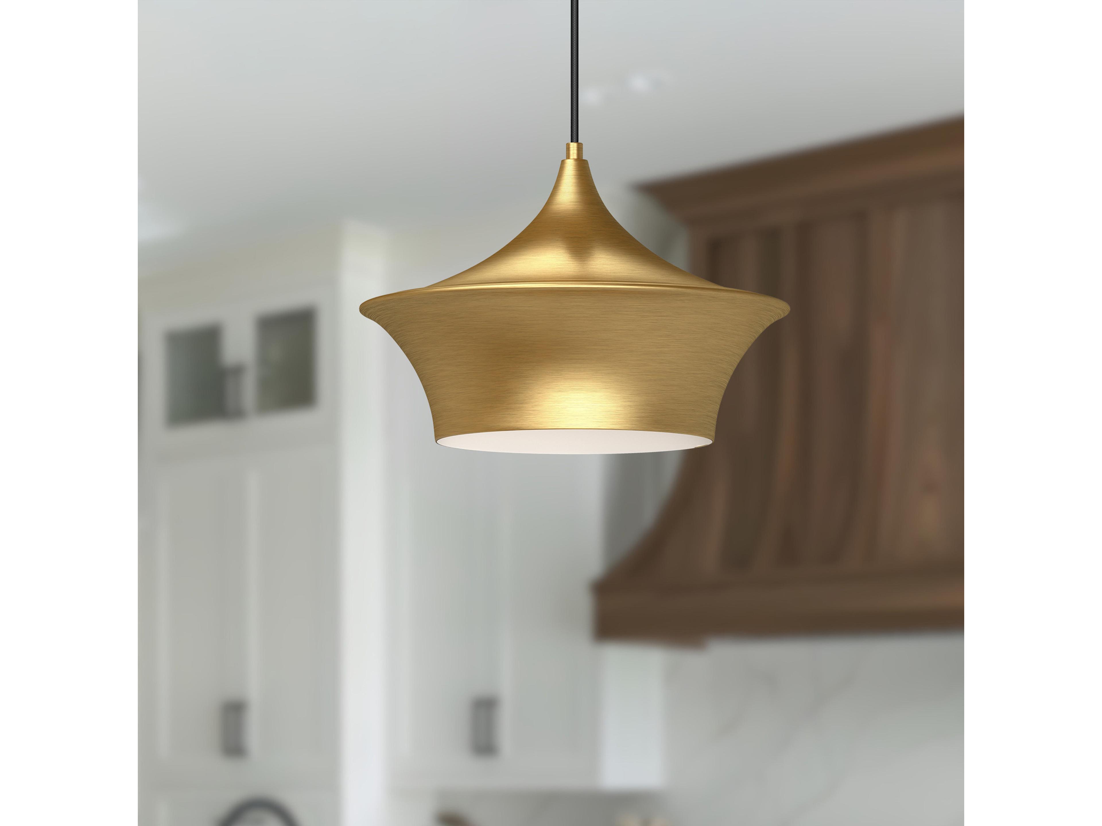 Alora Mood Emiko 1-Light Brushed Gold Geometric Pendant