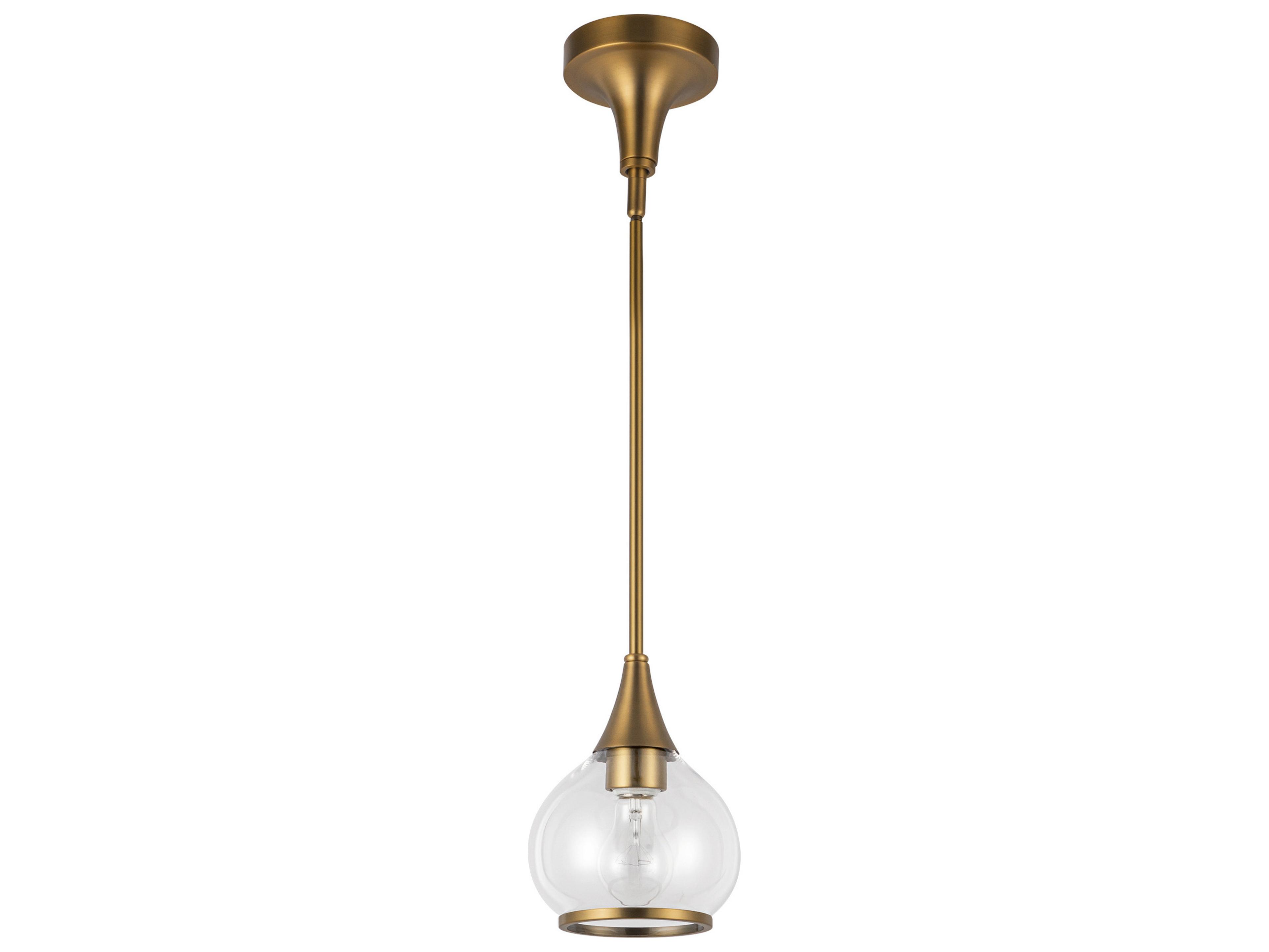 Alora Mood Hazel 1-Light Aged Gold Mini Pendant
