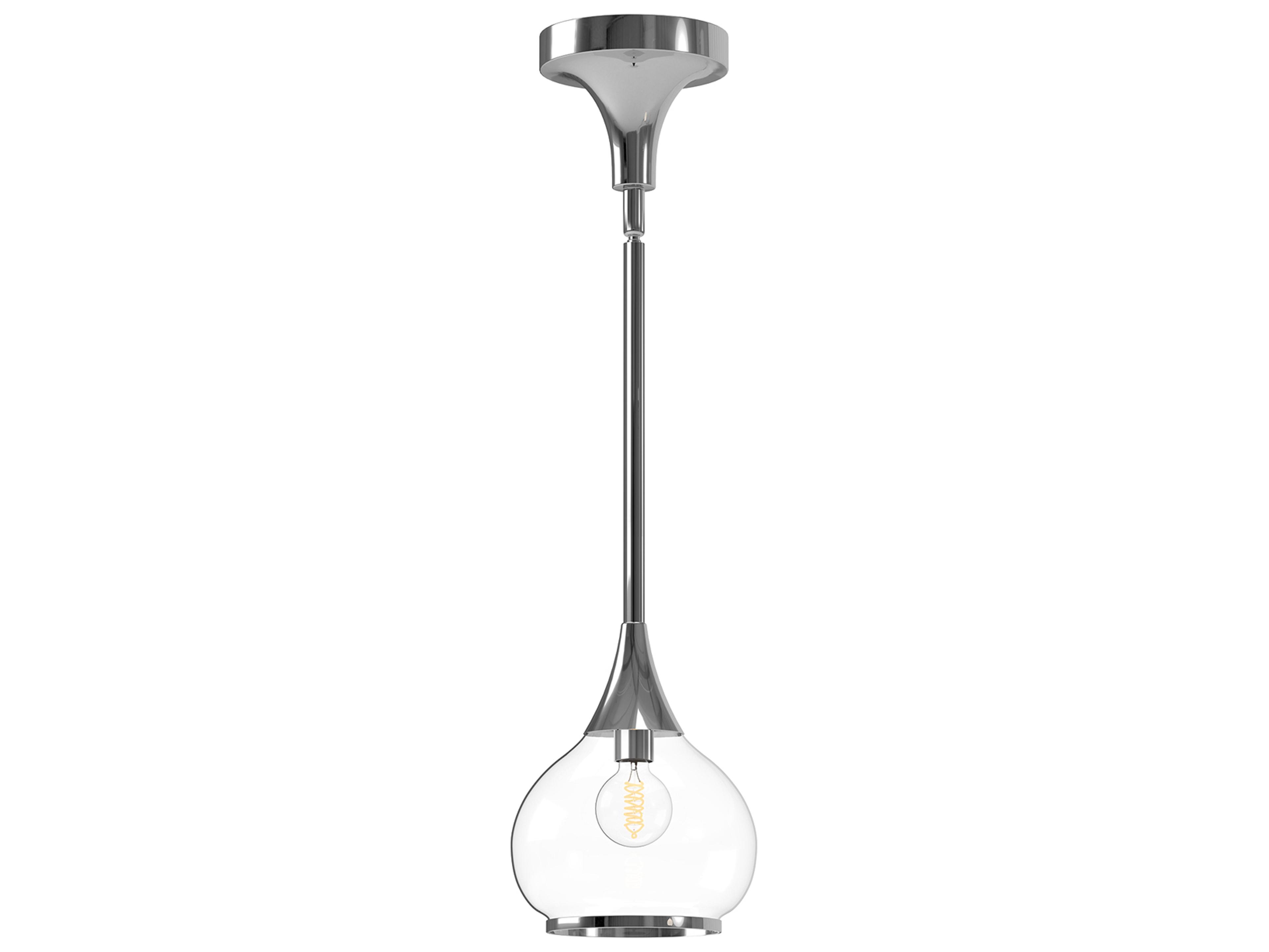 Hazel Mini Pendant Light in Chrome with Clear Glass