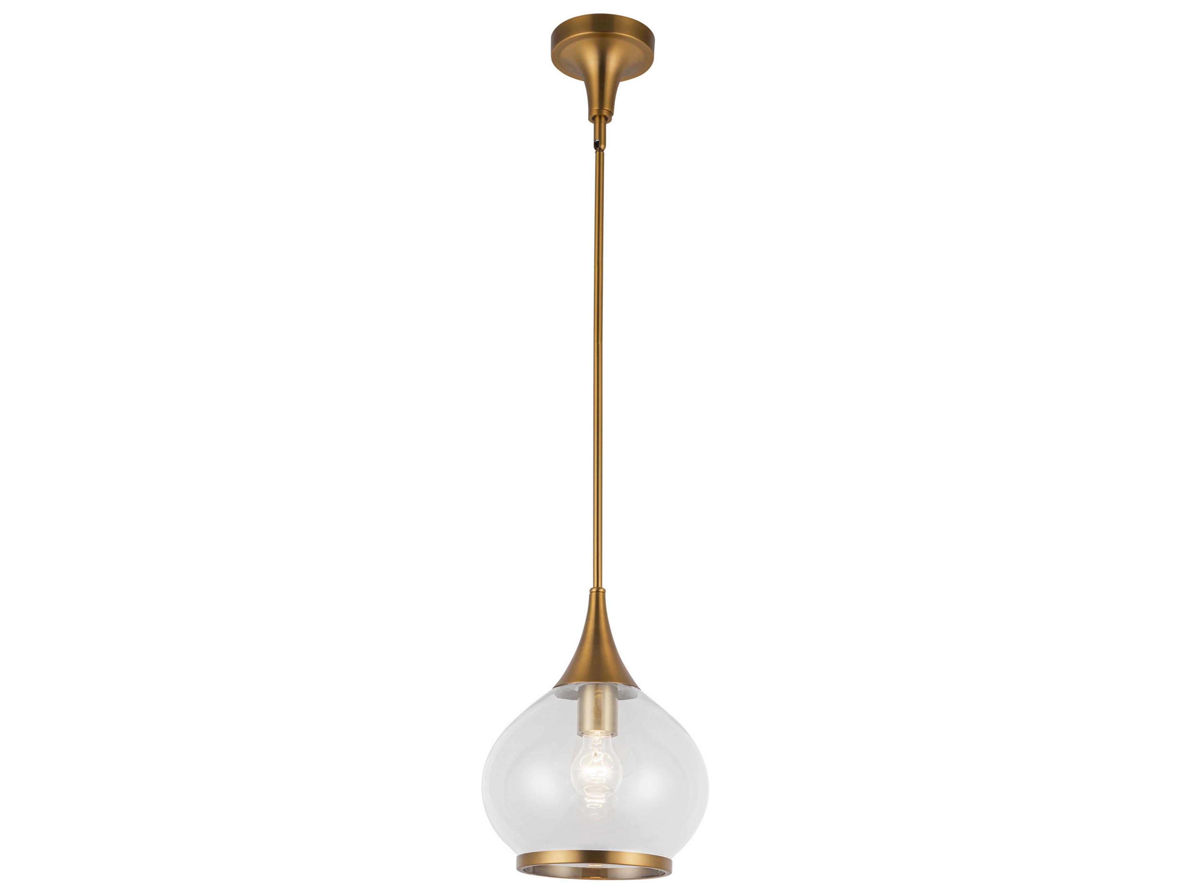 Alora Mood Hazel 1-Light Aged Gold Mini Pendant