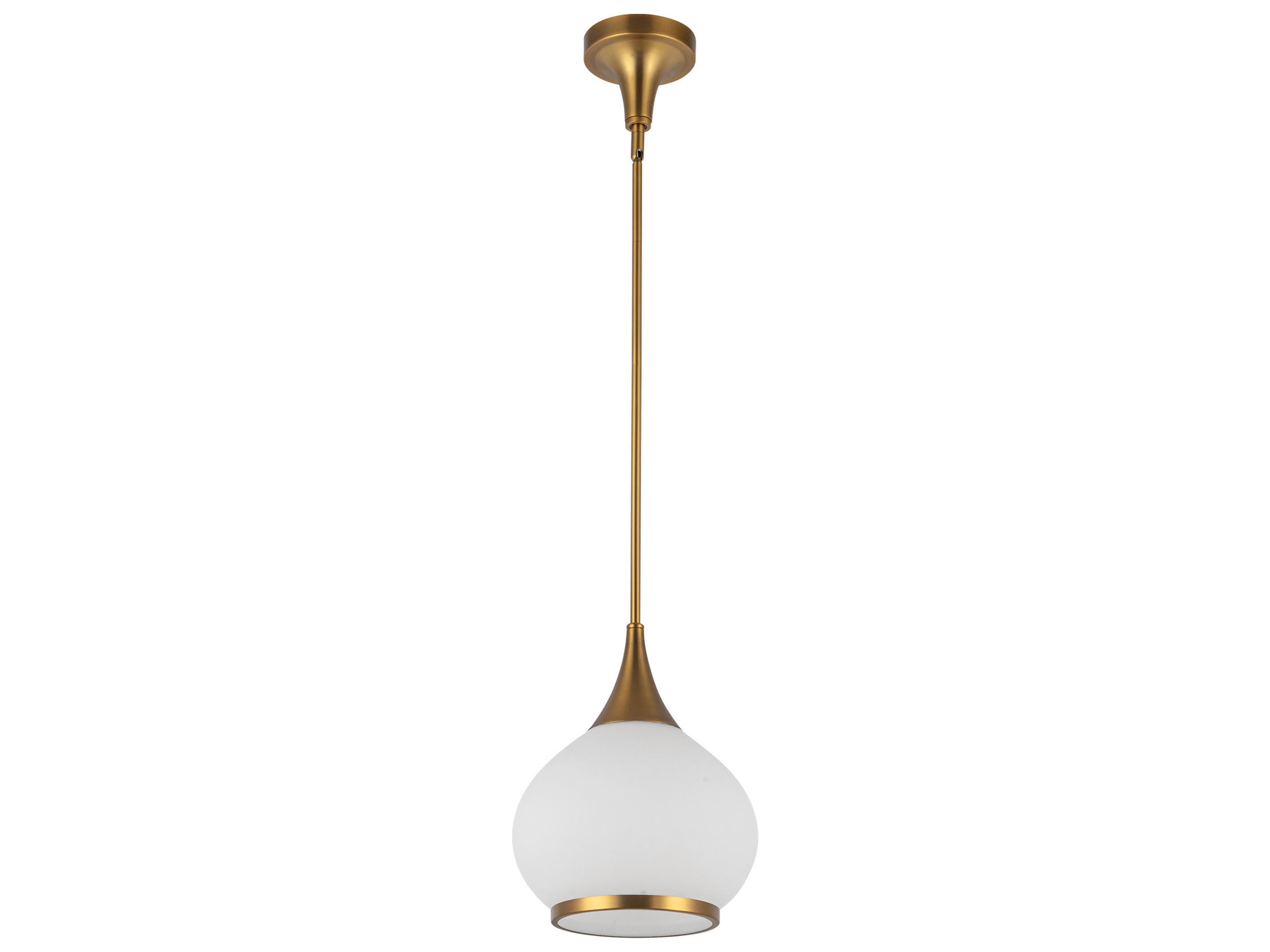 Alora Mood Hazel 1-Light Aged Gold Mini Pendant