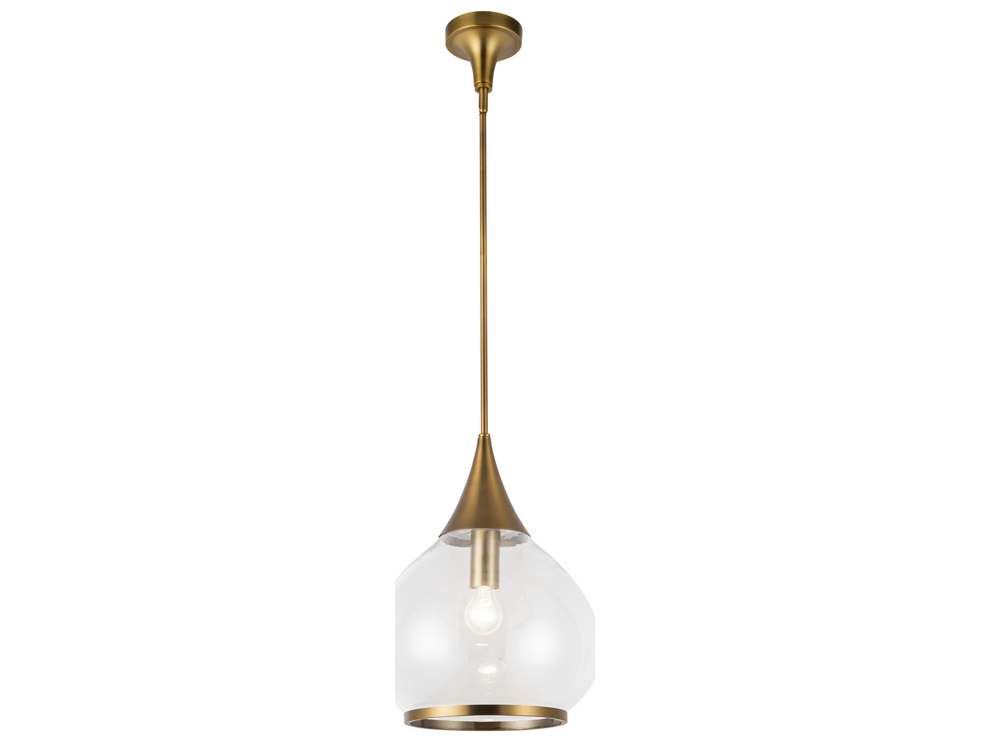 Alora Mood Hazel 1-Light Aged Gold Pendant