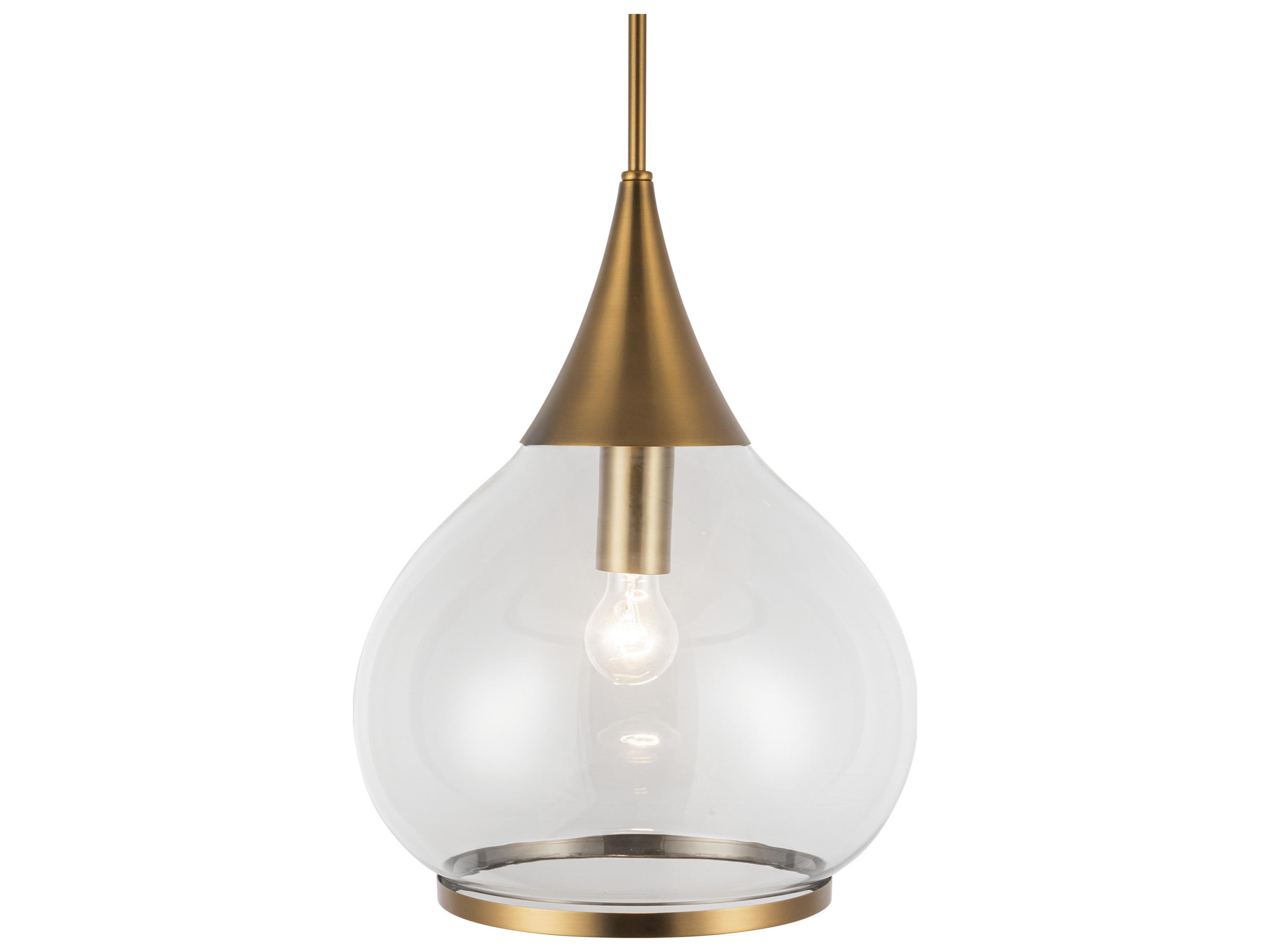 Alora Mood Hazel 1-Light Aged Gold Pendant