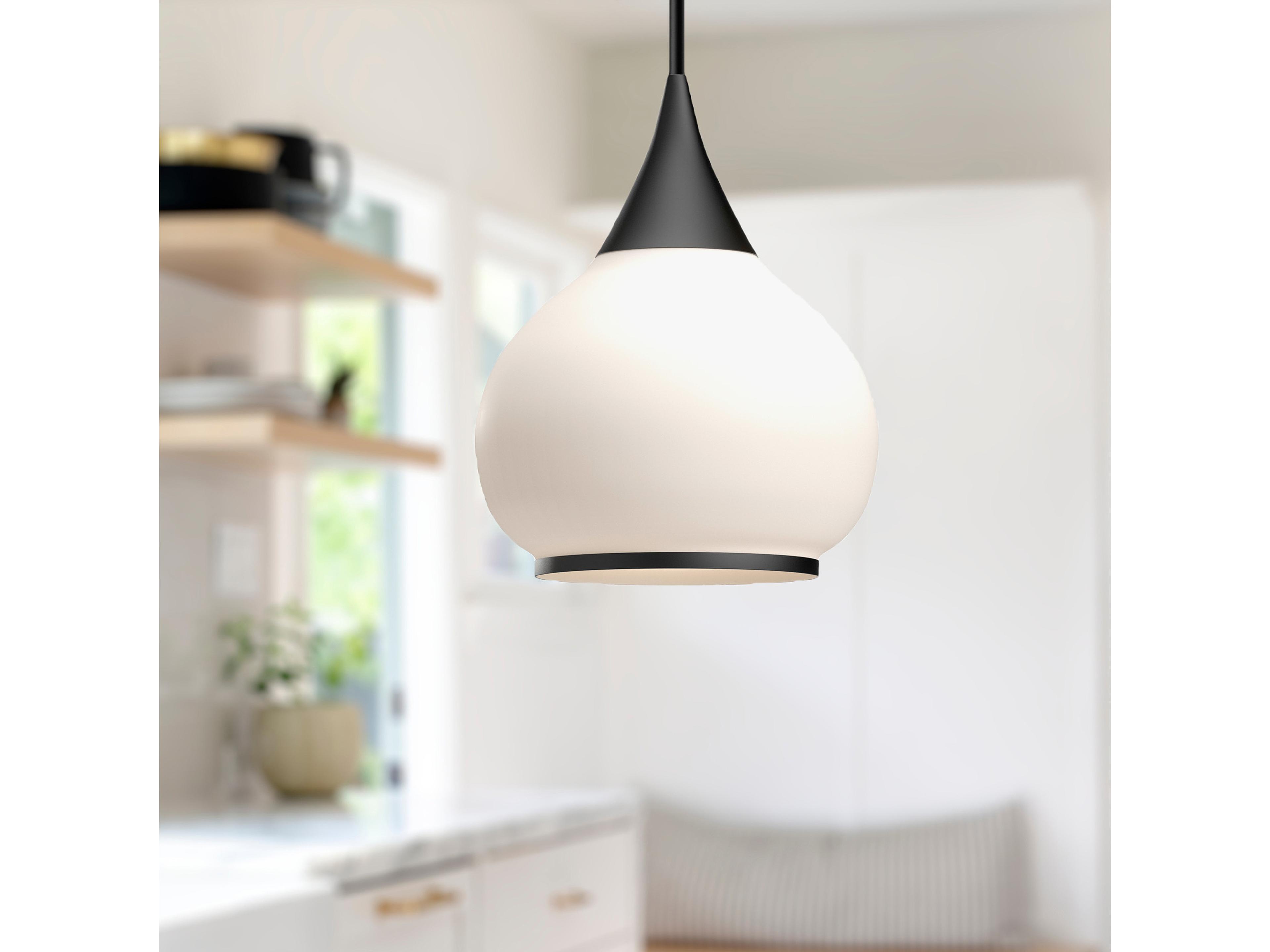 Alora Mood Hazel 1-Light Matte Black Pendant