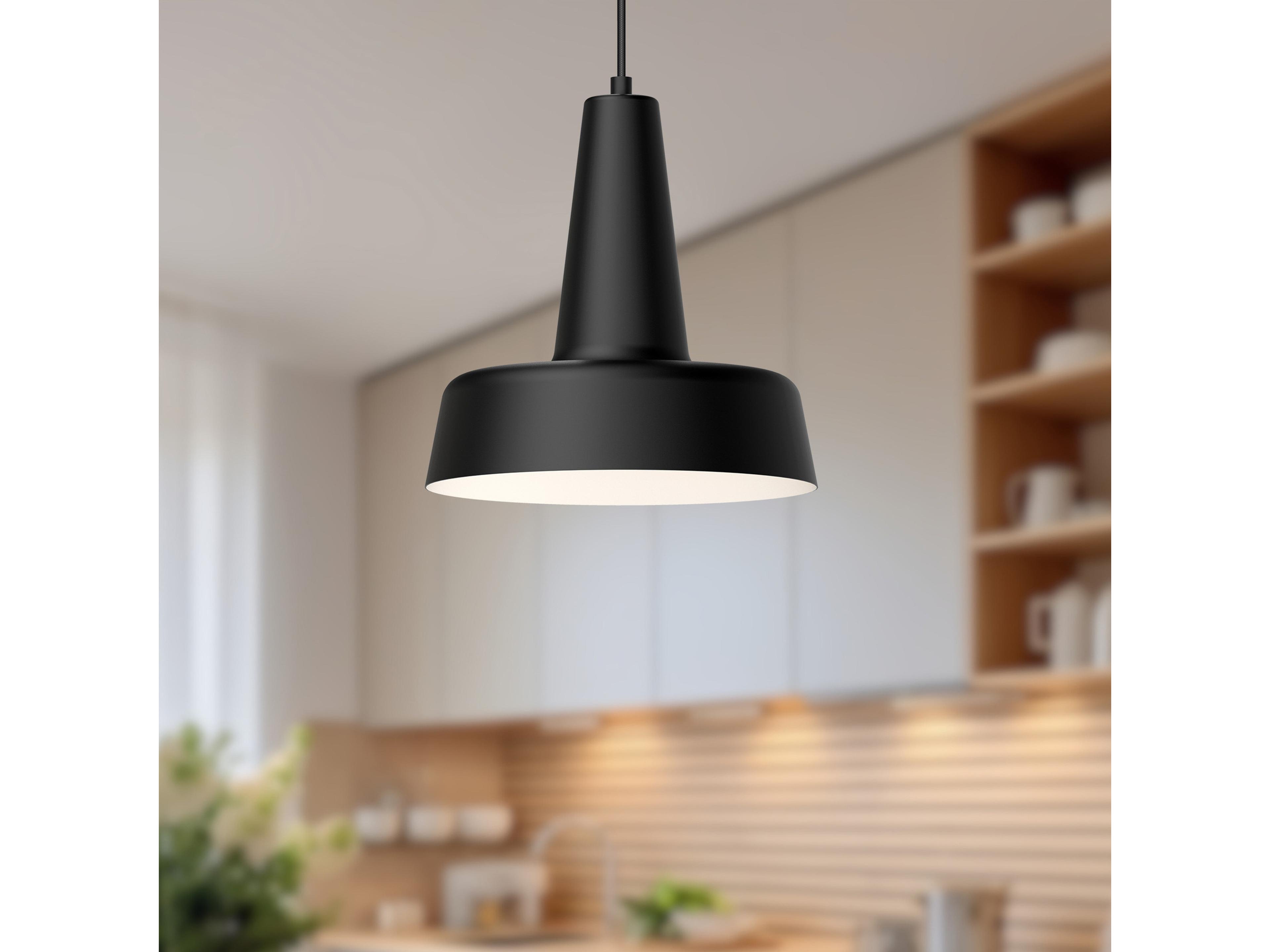 Alora Mood Juliana 1-Light Matte Black Mini Pendant