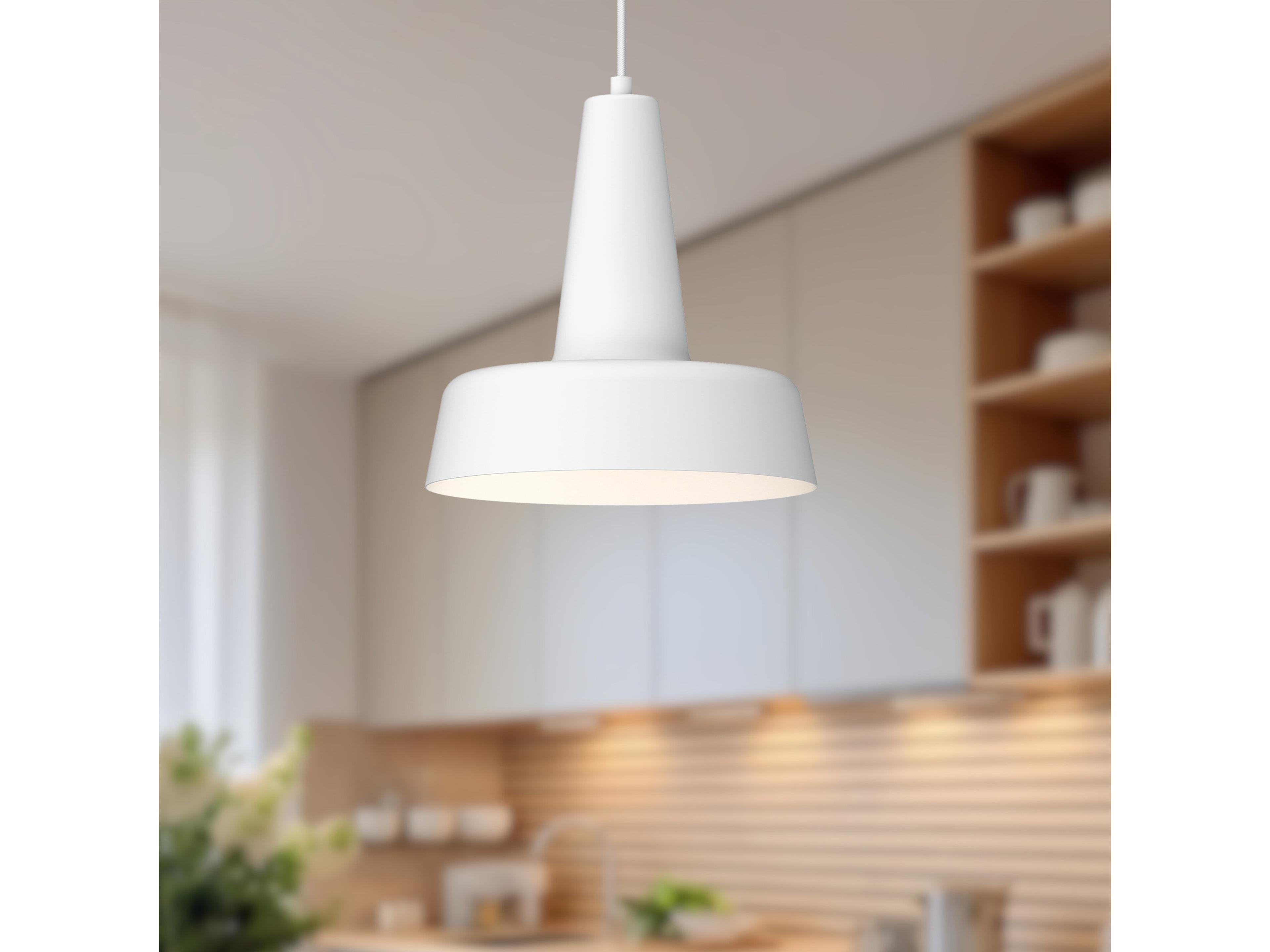 Alora Mood Juliana 1-Light White Mini Pendant