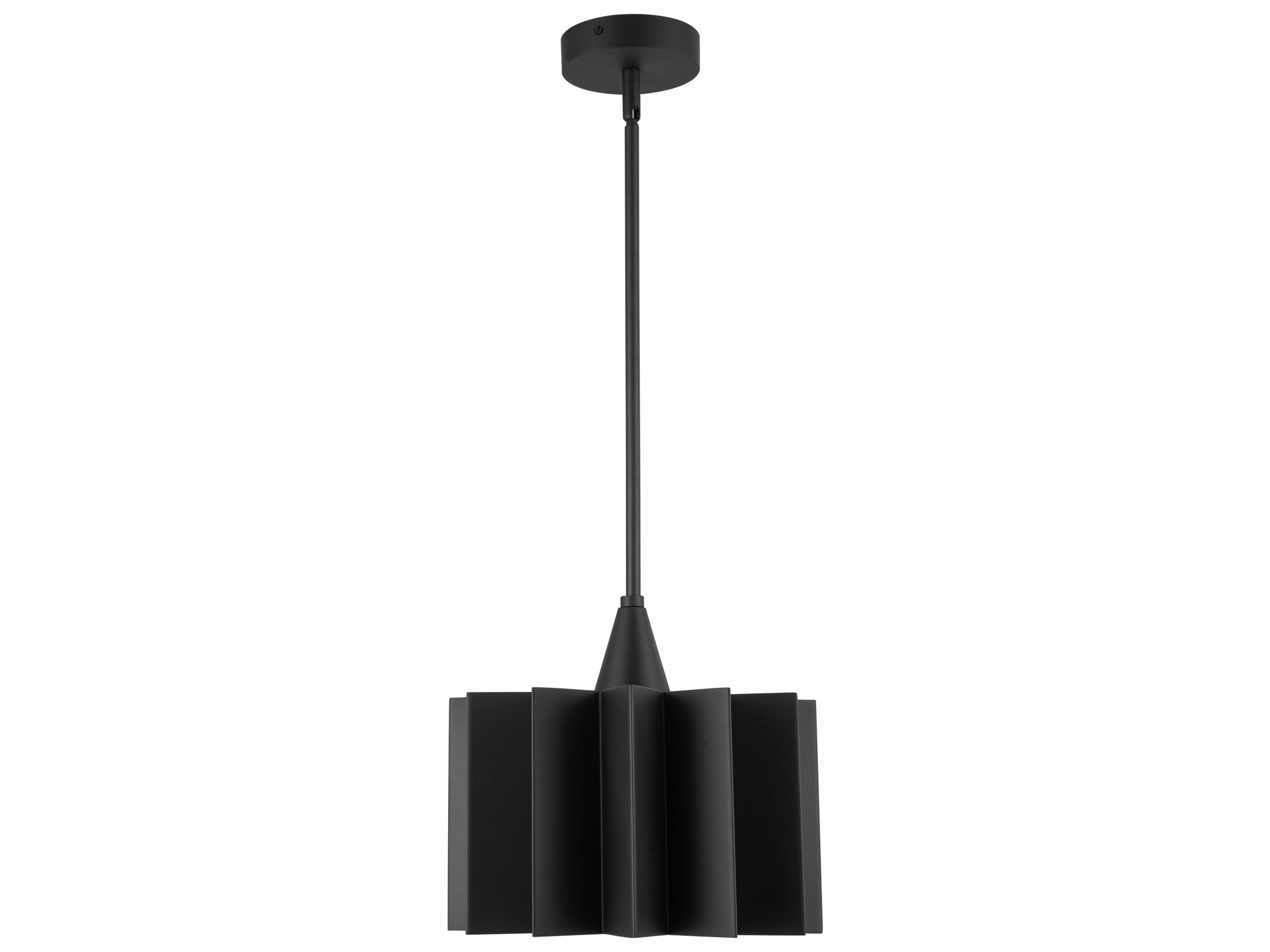 Plisse Pendant Light in Matte Black