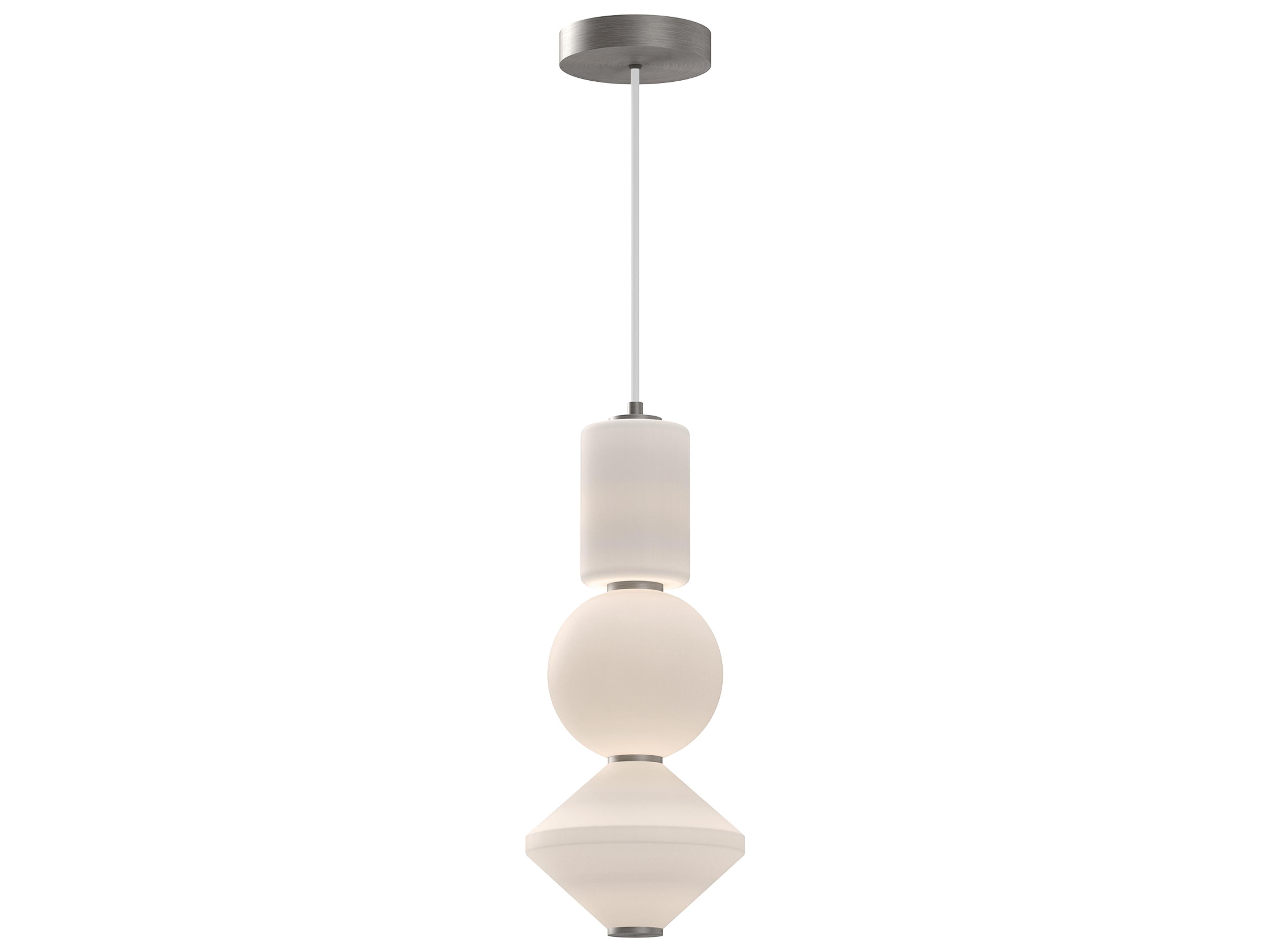 Alora Mood Bijou Brushed Nickel Geometric Mini Pendant