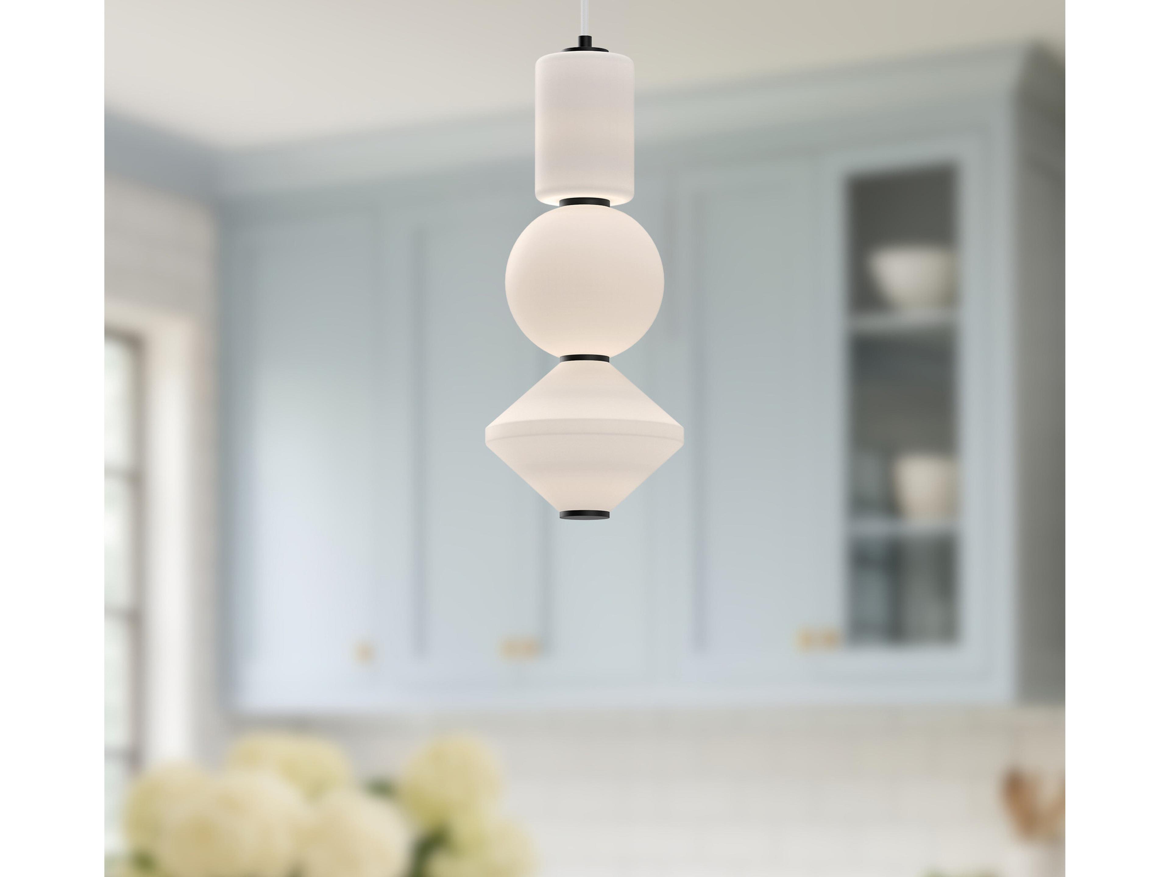 Alora Mood Bijou Matte Black Geometric Mini Pendant