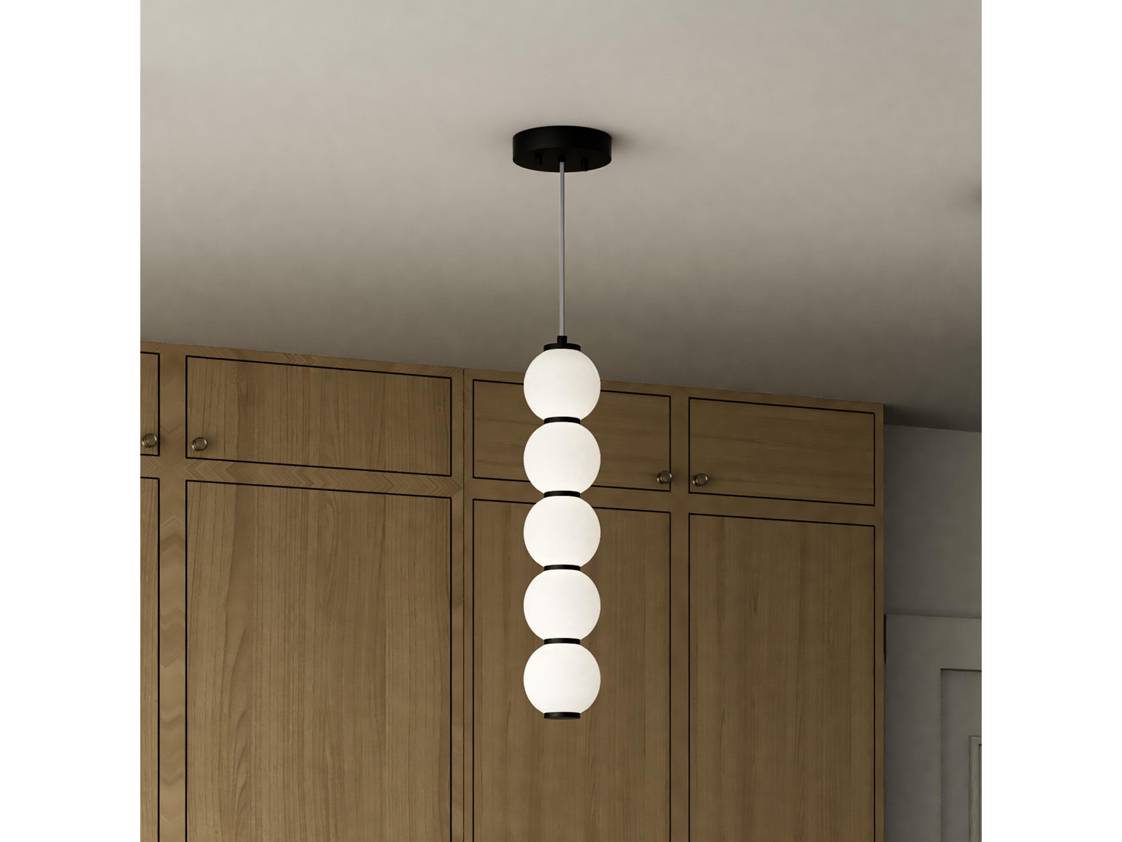 Alora Mood Bijou Matte Black Geometric Mini Pendant