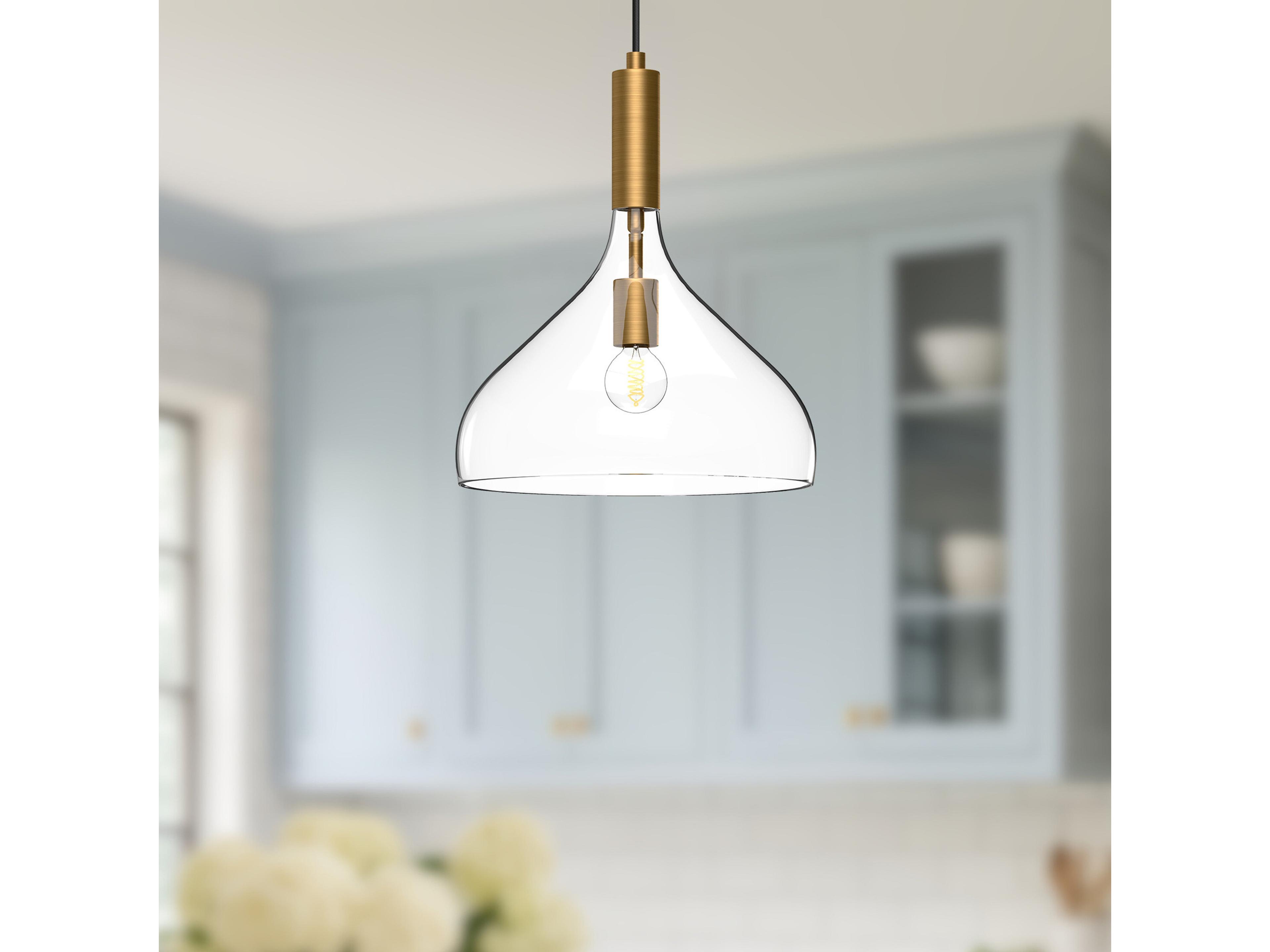 Alora Mood Belleview 1-Light Aged Gold Mini Pendant