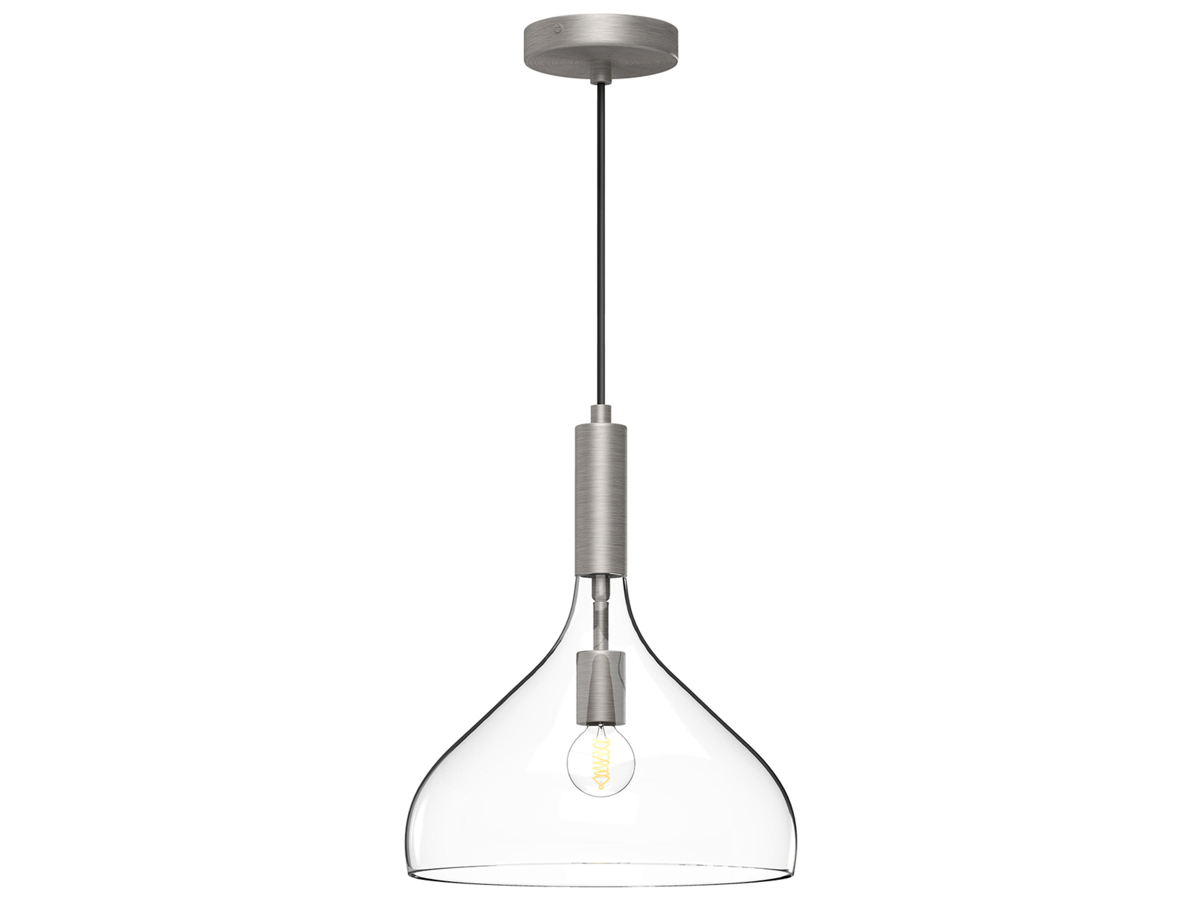 Belleview Pendant Light Brushed Nickel Clear Glass
