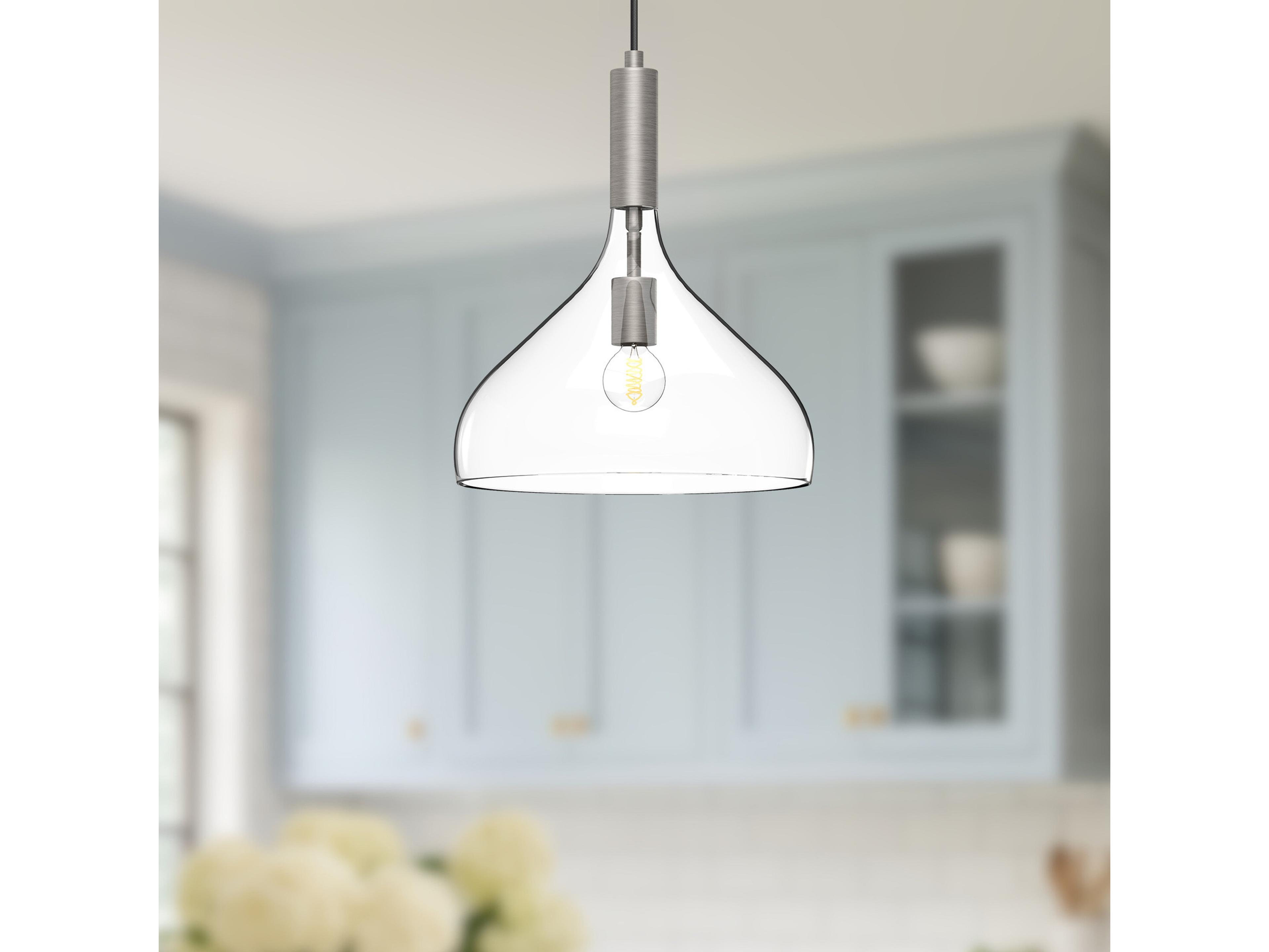 Alora Mood Belleview 1-Light Brushed Nickel Mini Pendant