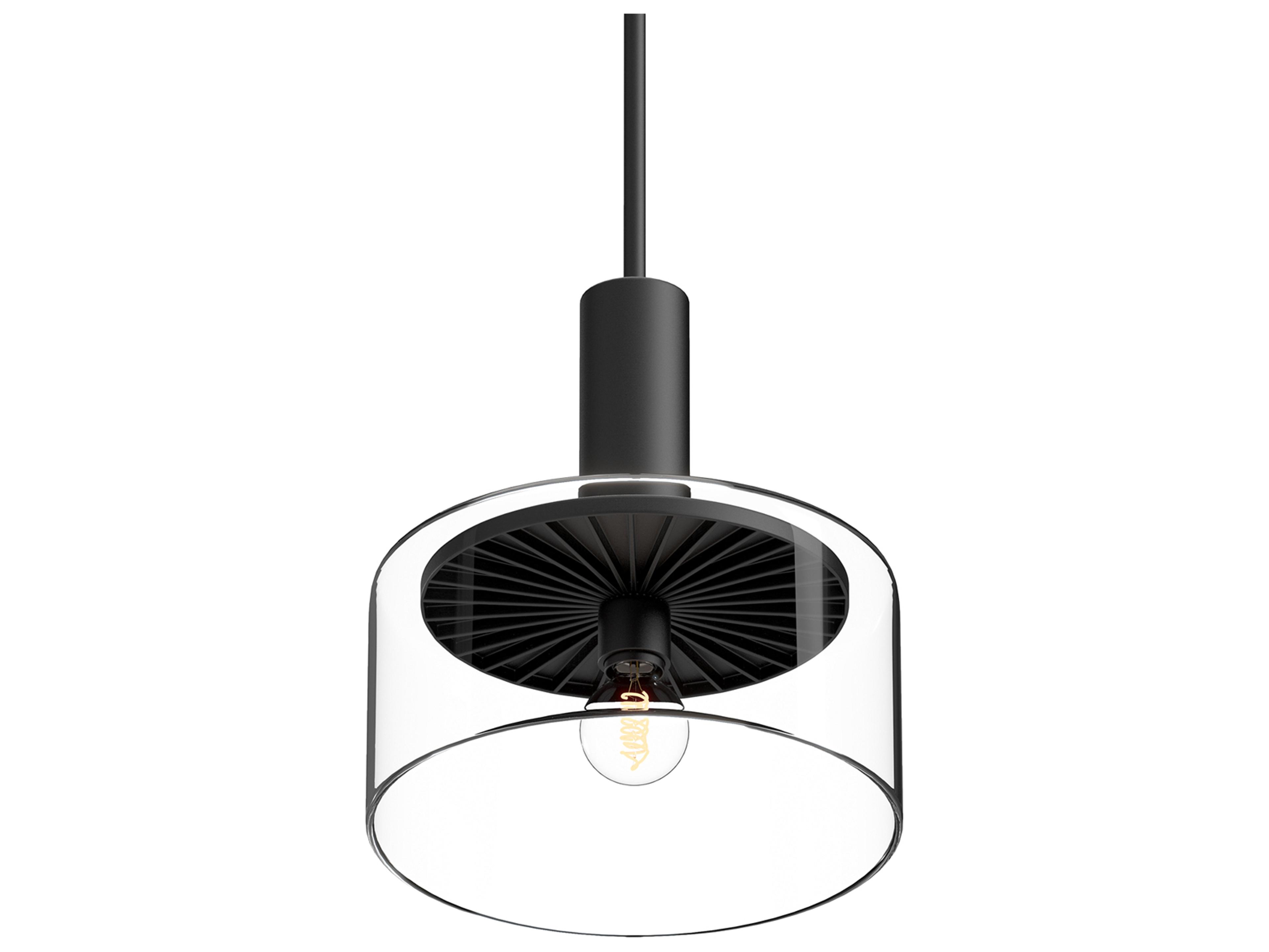 Alora Mood Royale 1-Light Matte Black Mini Pendant