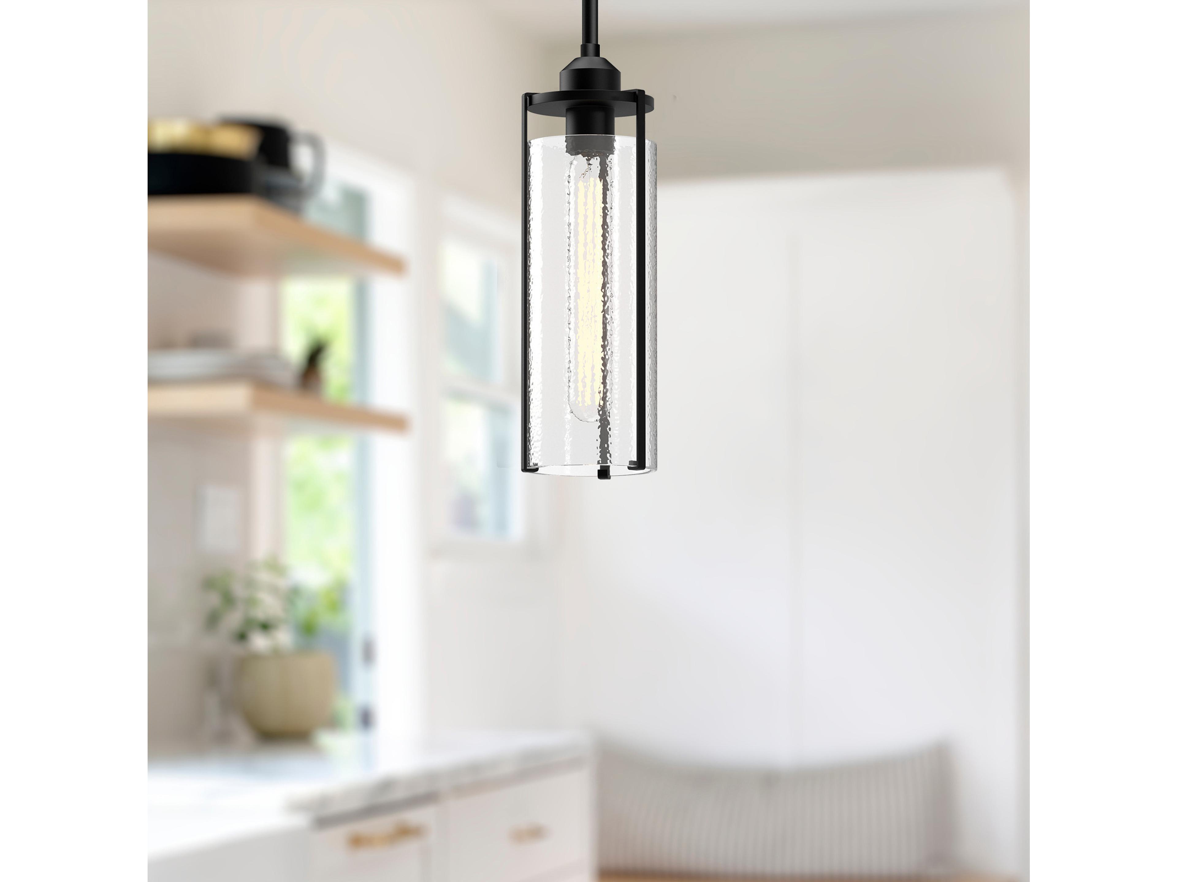 Alora Mood Belmont 1-Light Matte Black Cylinder Mini Pendant