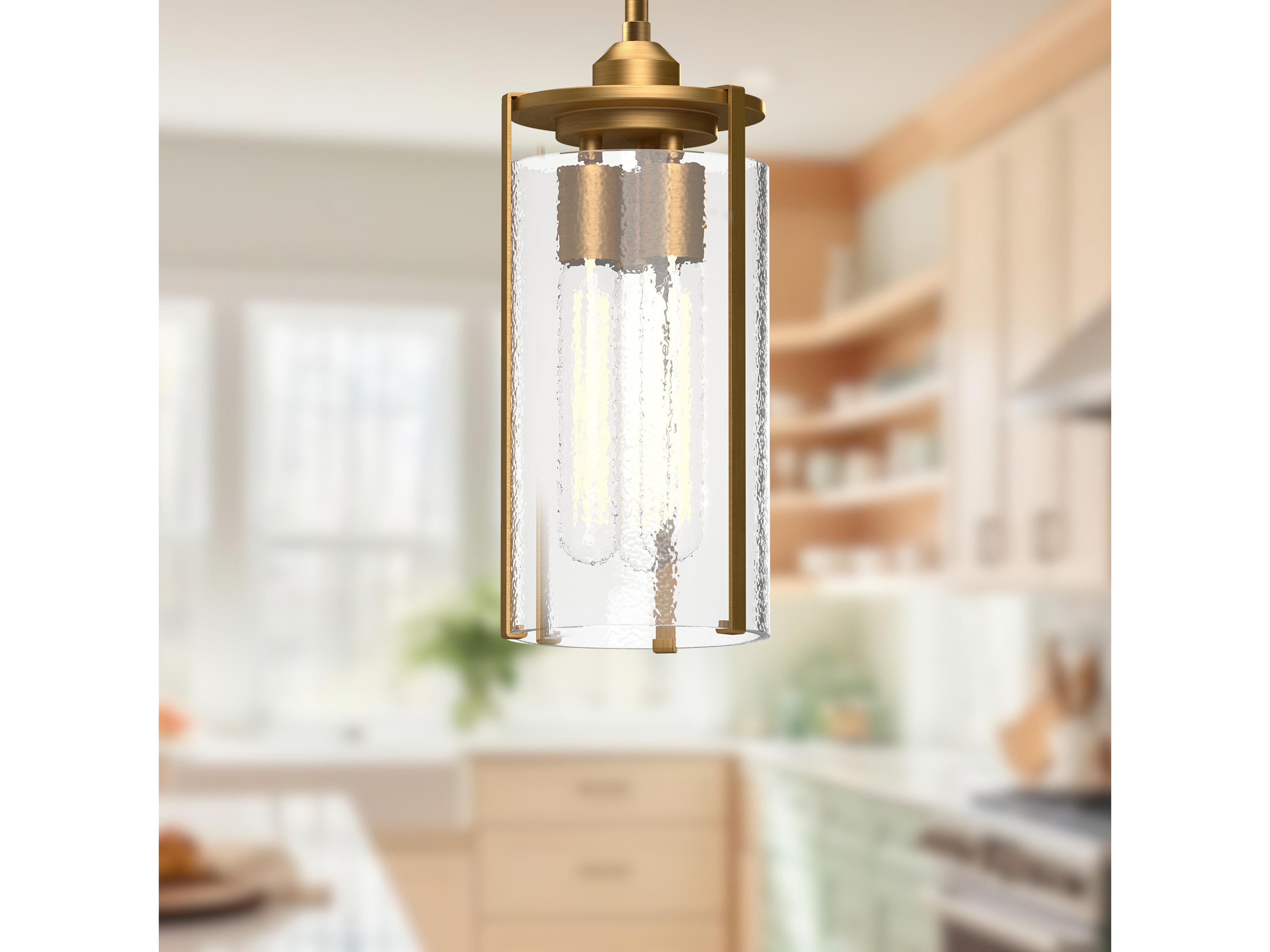 Alora Mood Belmont 3-Light Aged Gold Cylinder Mini Pendant