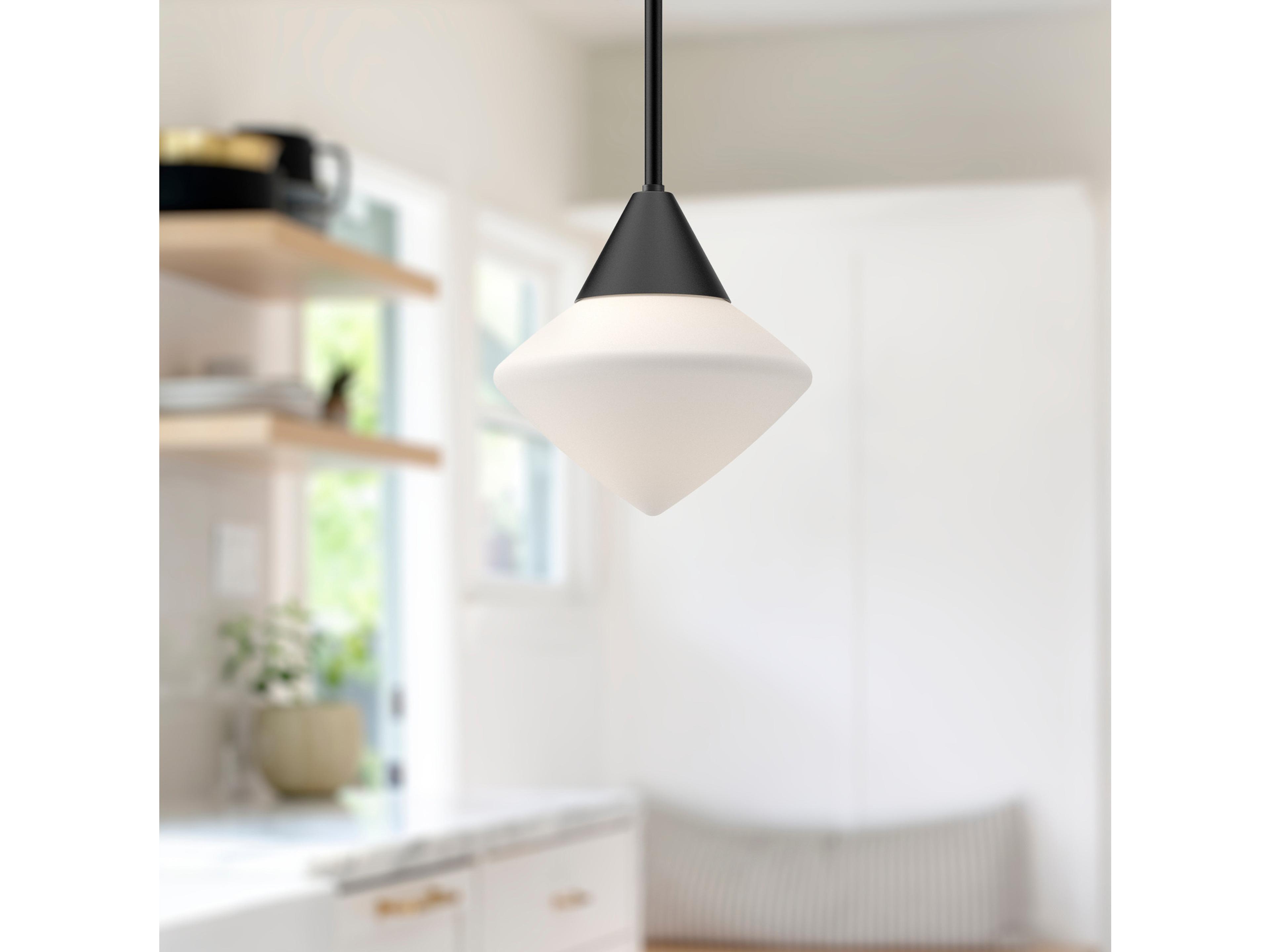 Alora Mood Nora 1-Light Matte Black Mini Pendant