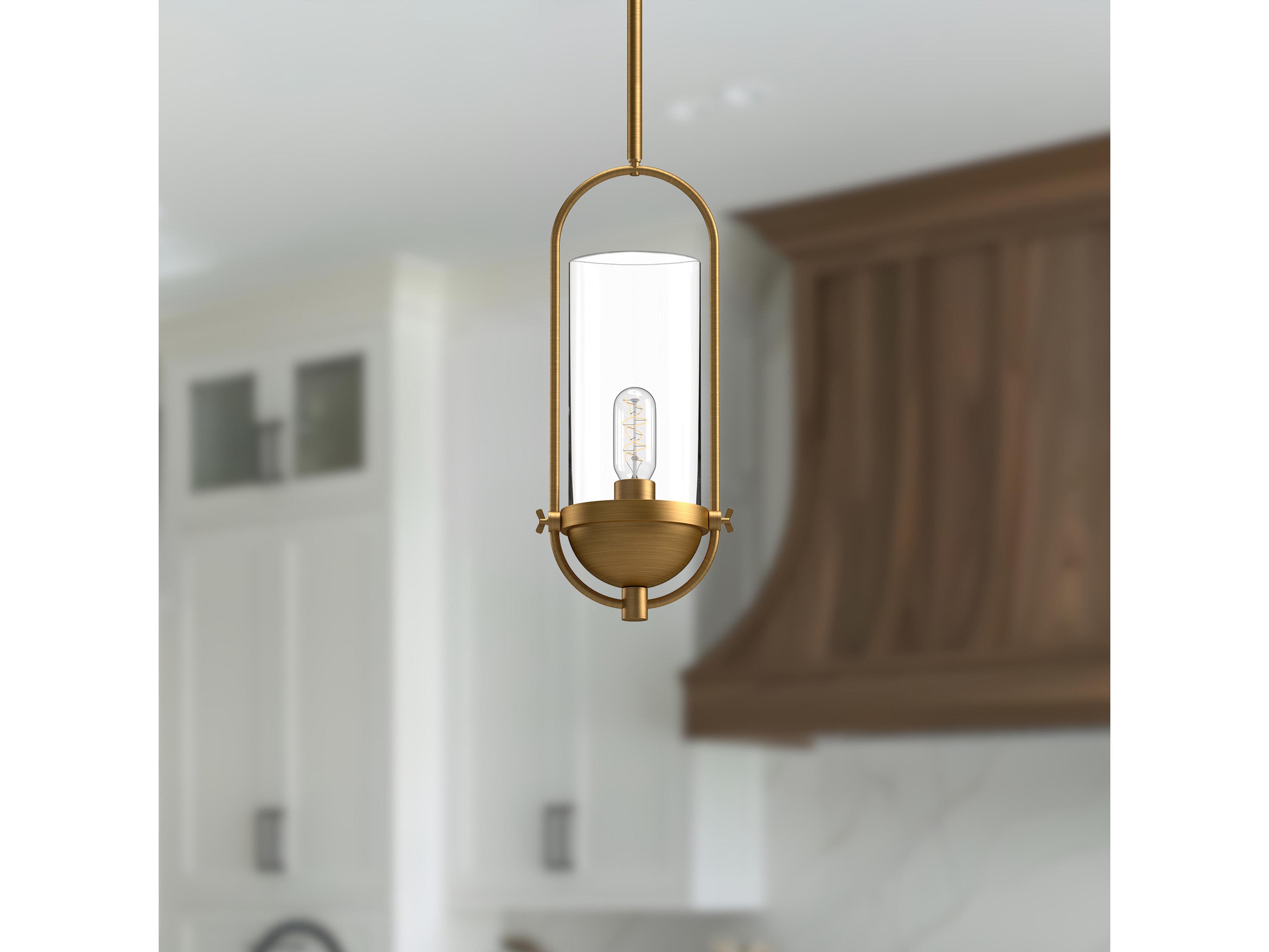 Alora Mood Cyrus 1-Light Aged Gold Mini Pendant
