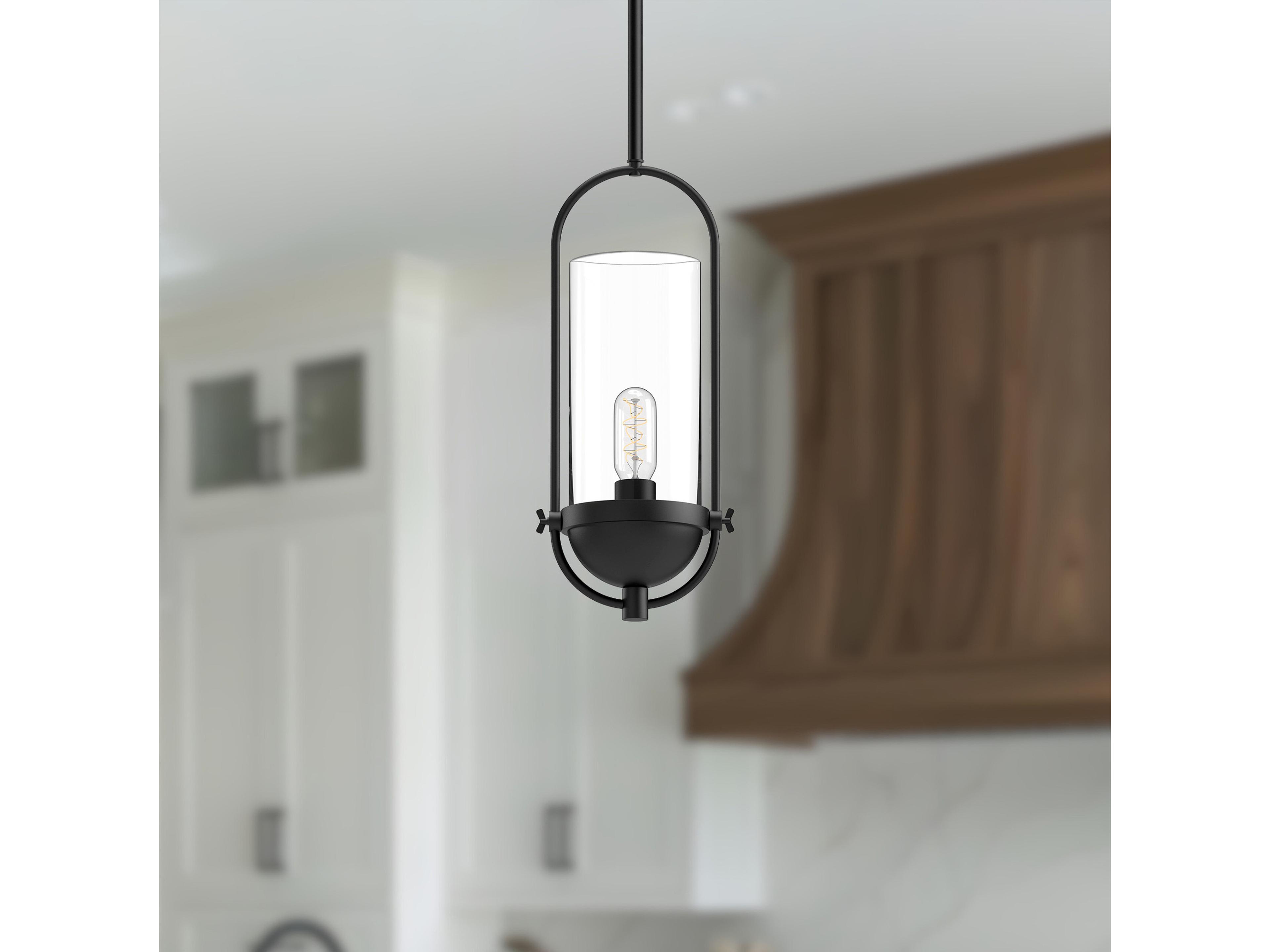 Alora Mood Cyrus 1-Light Matte Black Mini Pendant