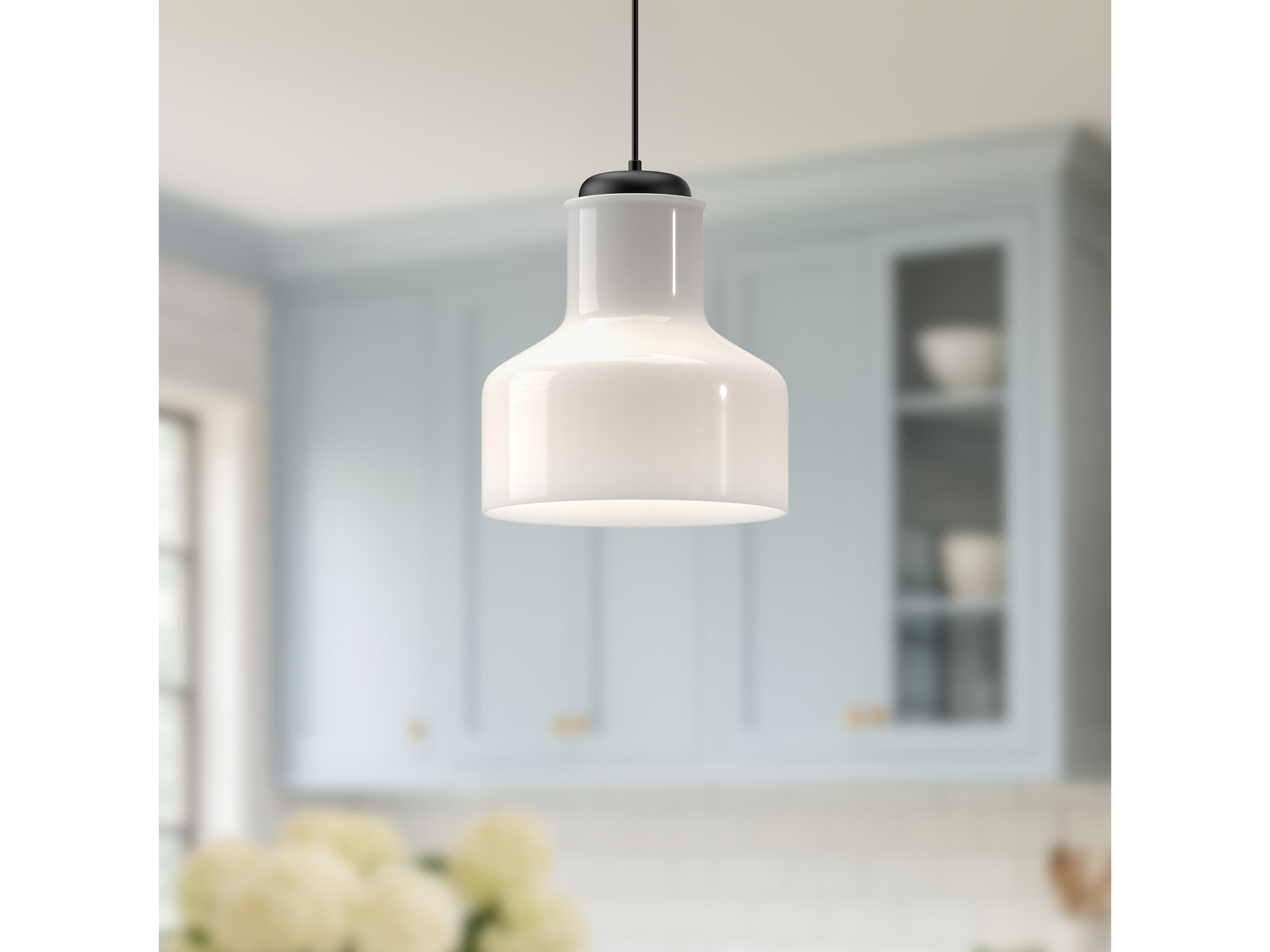 Alora Mood Westlake 1-Light Matte Black Bell Mini Pendant
