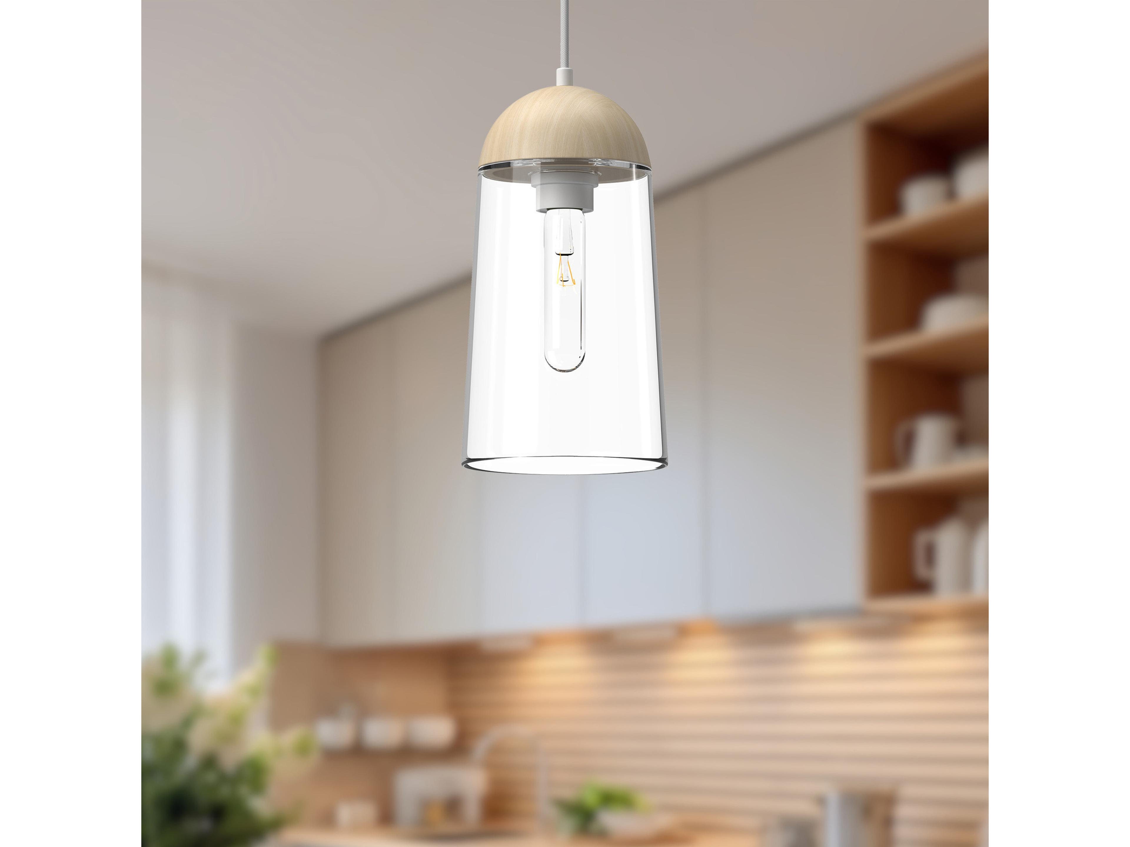 Alora Mood Emil 1-Light White Mini Pendant