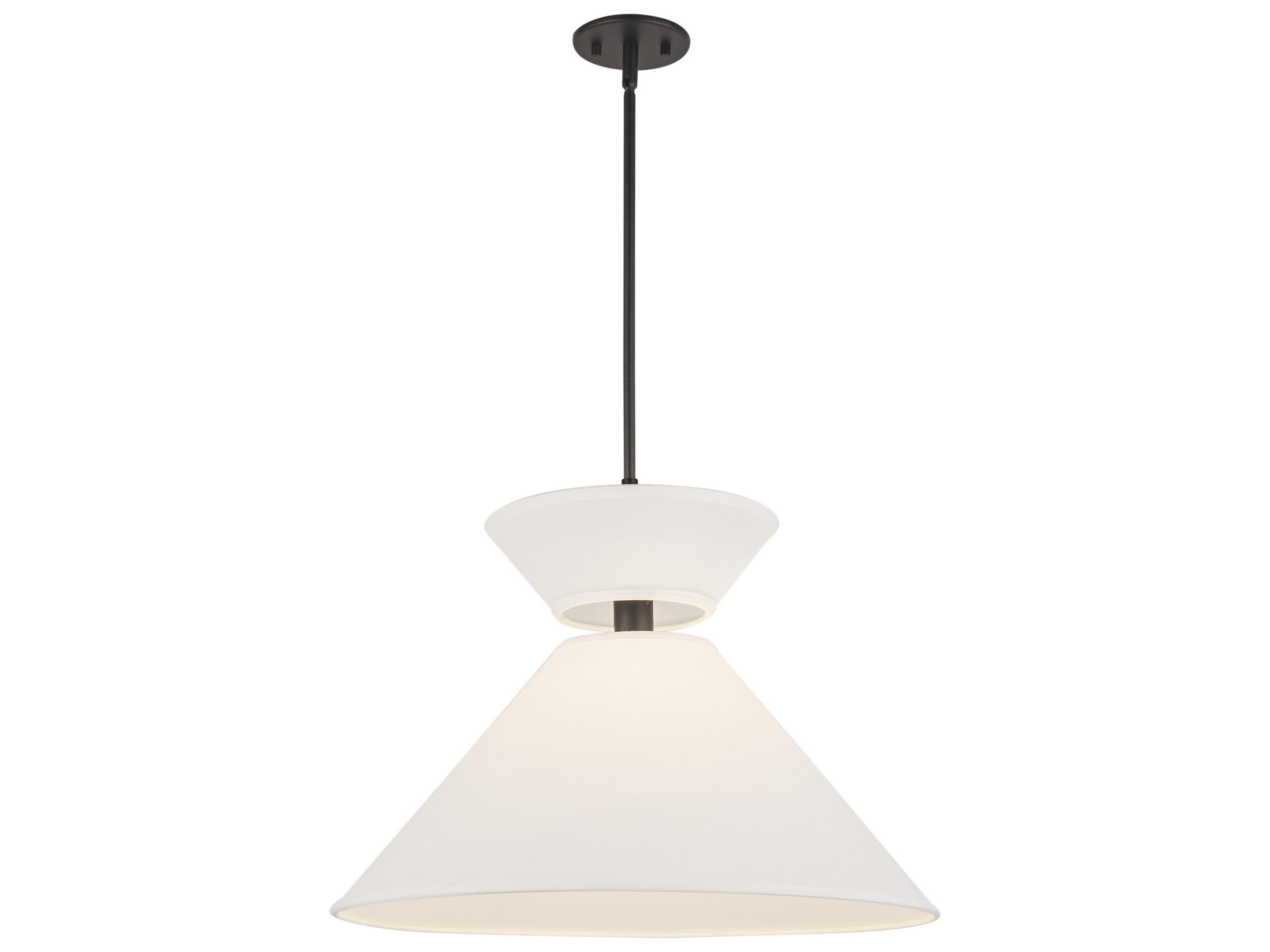 Alora Mood Chapelle 1-Light Matte Black Geometric Pendant