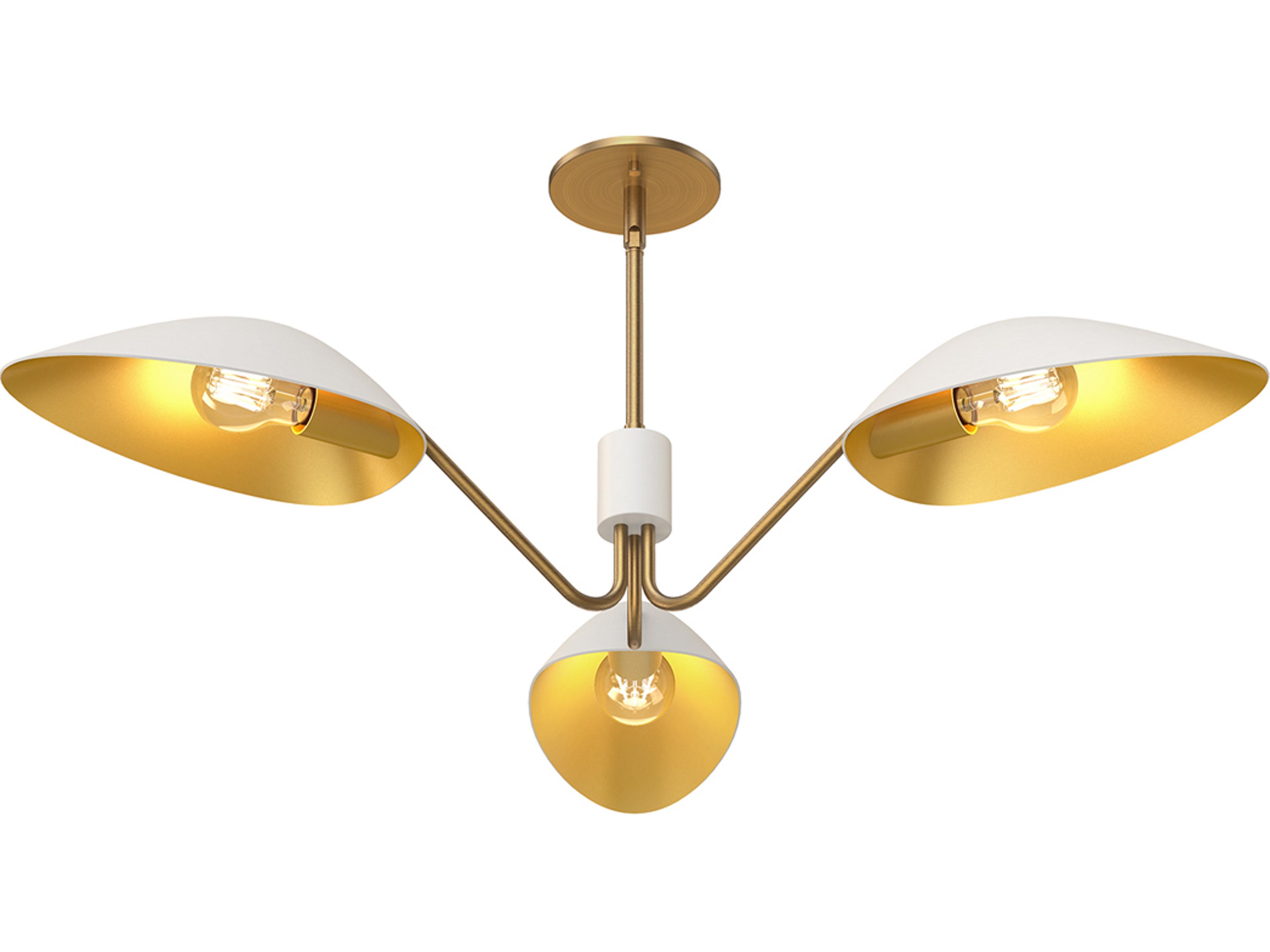 Alora Mood Oscar 3-Light Aged Gold Chandelier