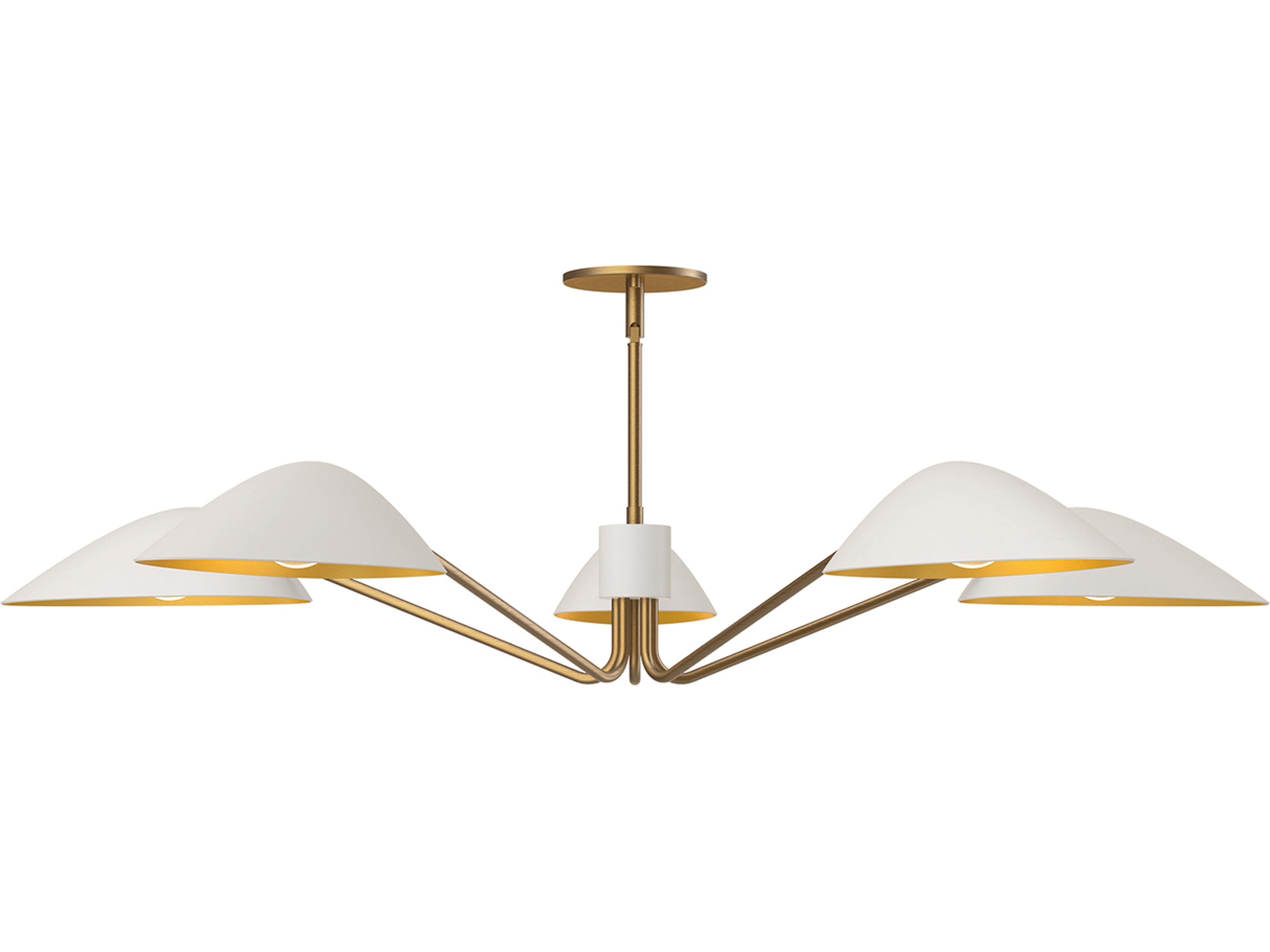 Alora Mood Oscar 5-Light Aged Gold Chandelier